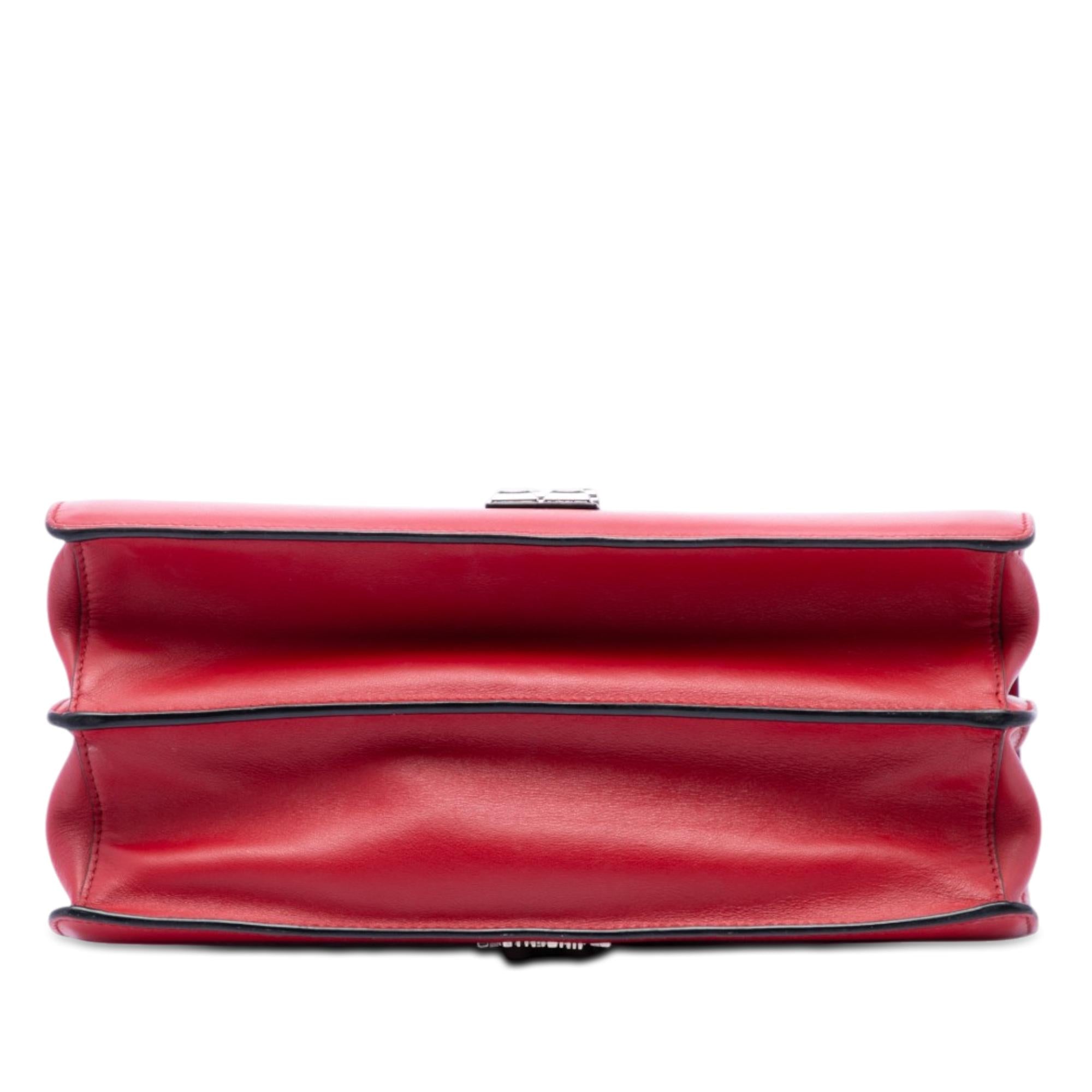Prada City Calf and Saffiano Studded Elektra Satchel