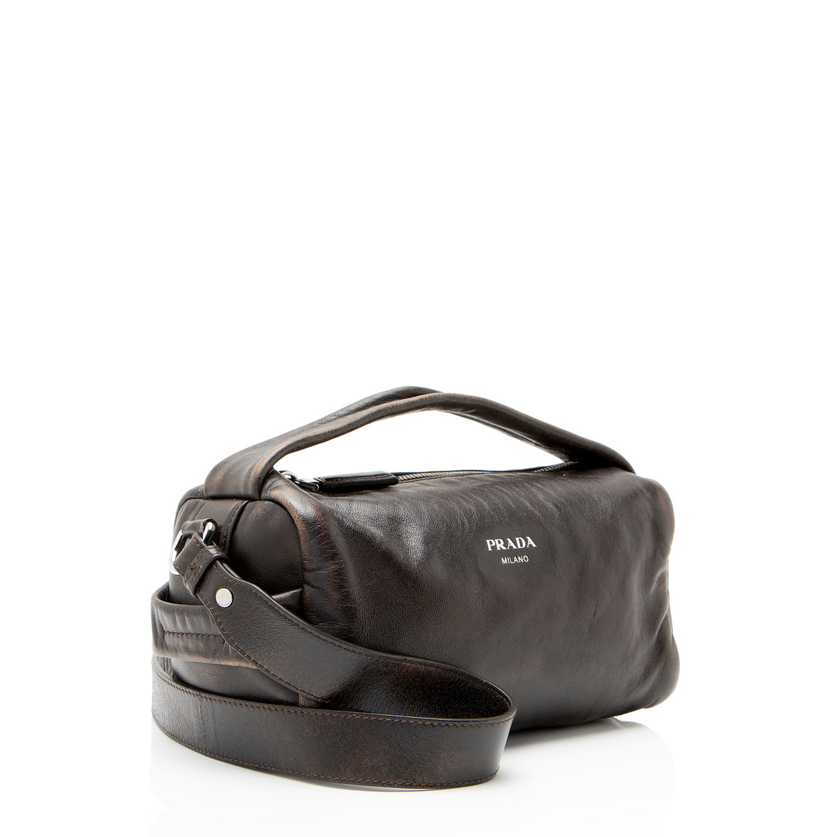 Prada Distressed Nappa Shoulder Bag