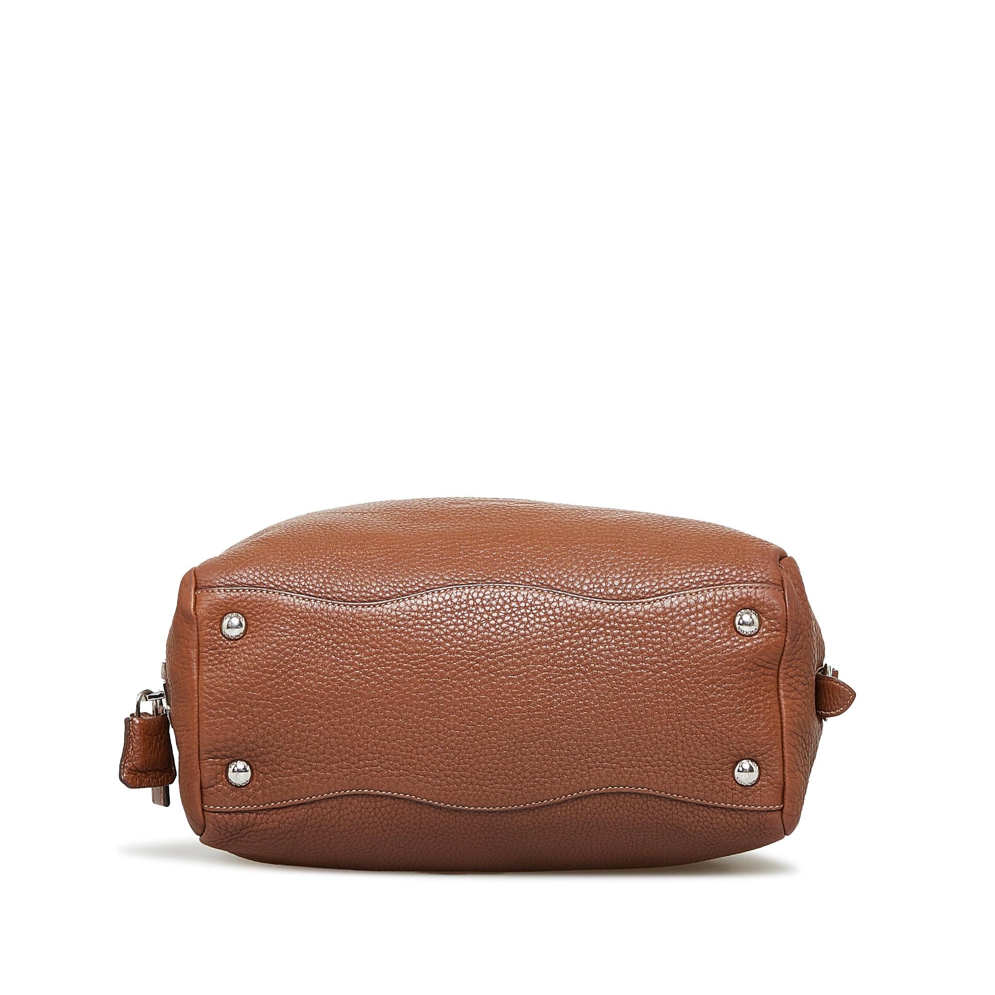 Prada Embossed Logo Bowler Bag (SHG-lc8nlr)