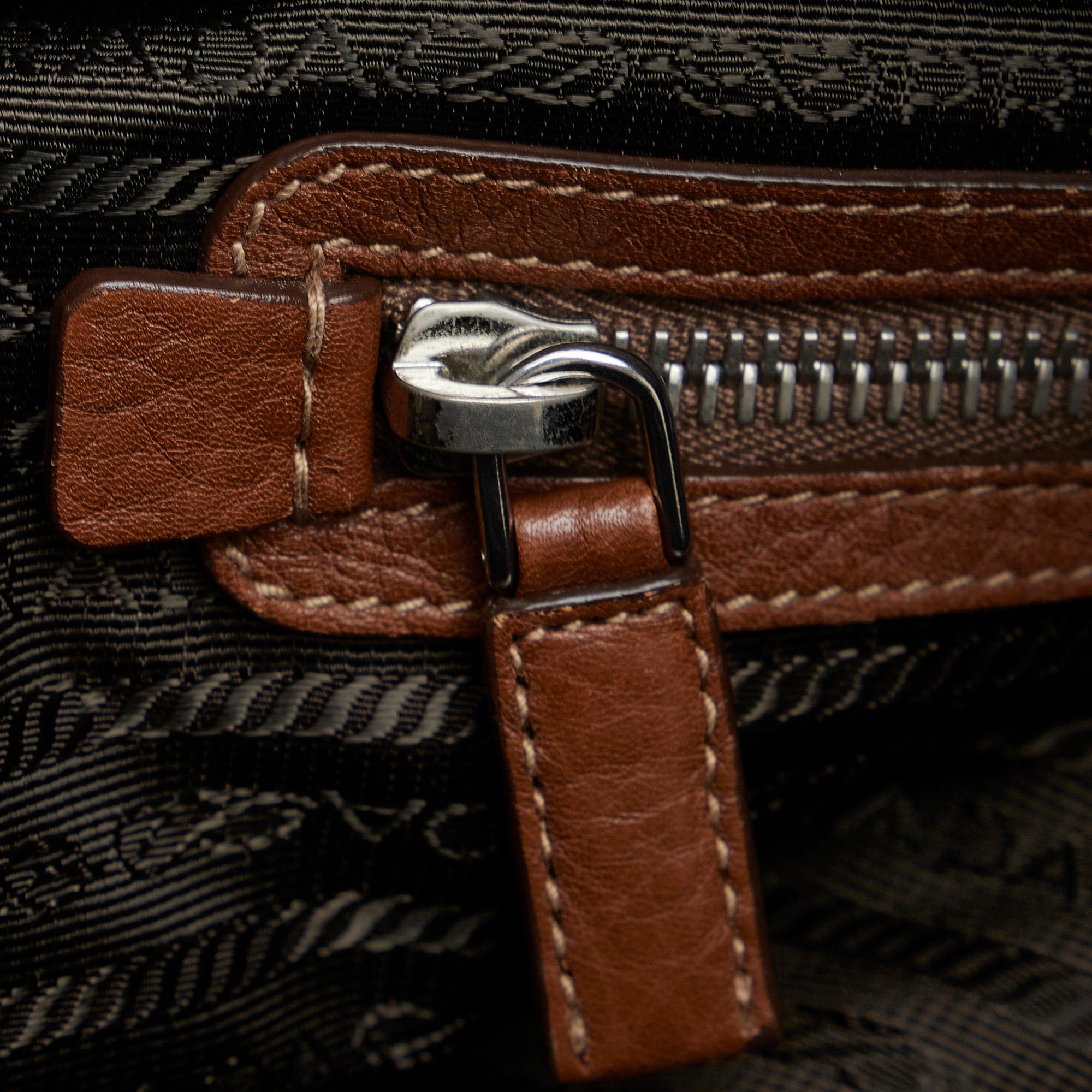 Prada Embossed Logo Bowler Bag (SHG-lc8nlr)