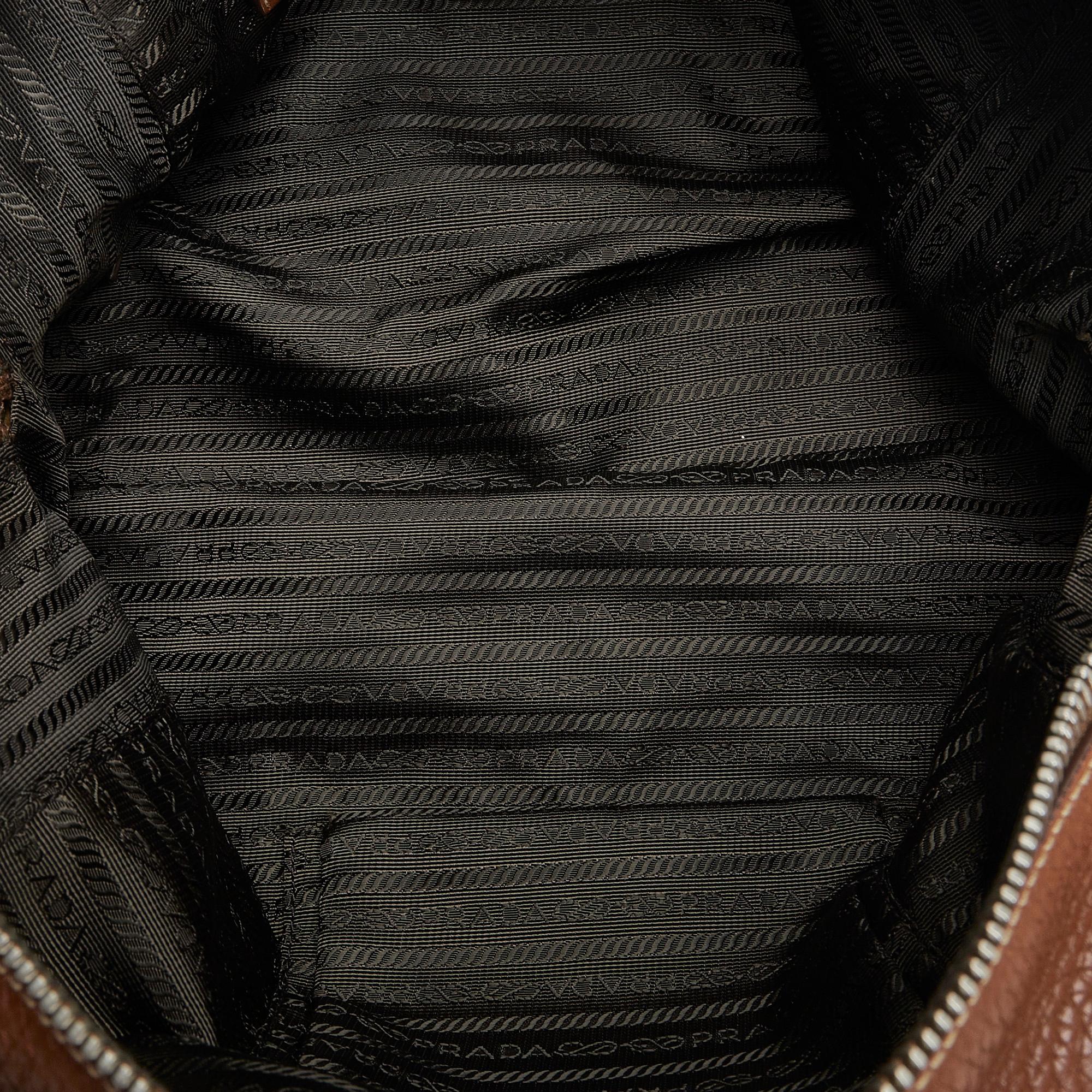 Prada Embossed Logo Bowler Bag (SHG-lc8nlr)