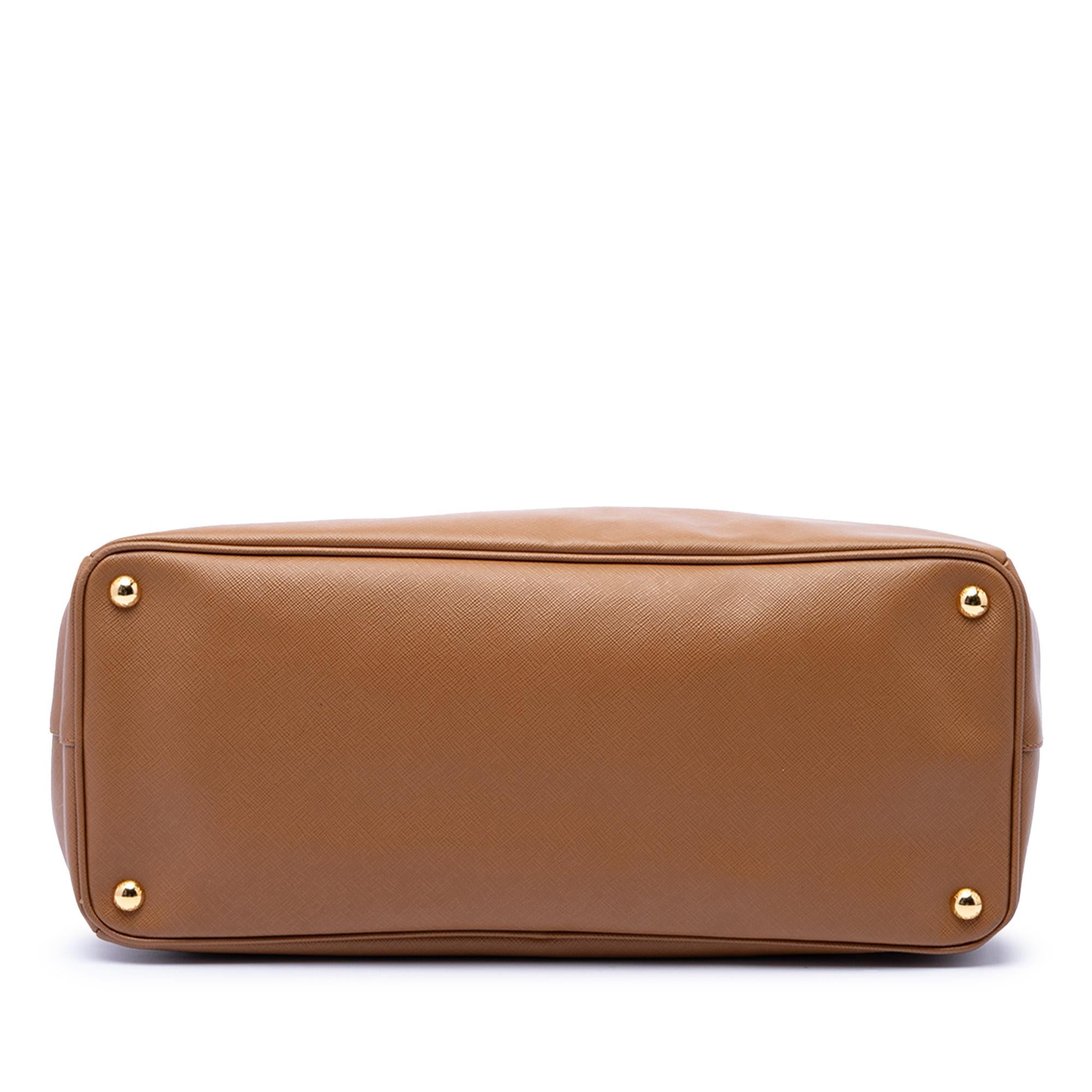 Prada Extra Large Saffiano Lux Galleria Double Zip Tote