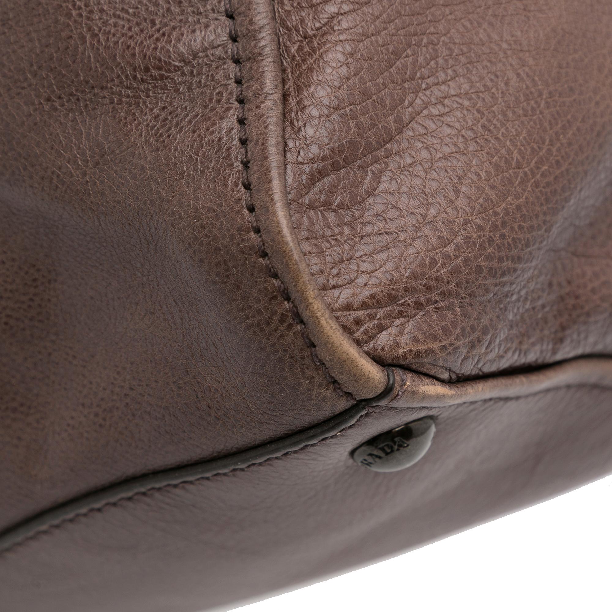 Prada Glace Calf Ombre Leather Satchel (SHG-MasJx8)