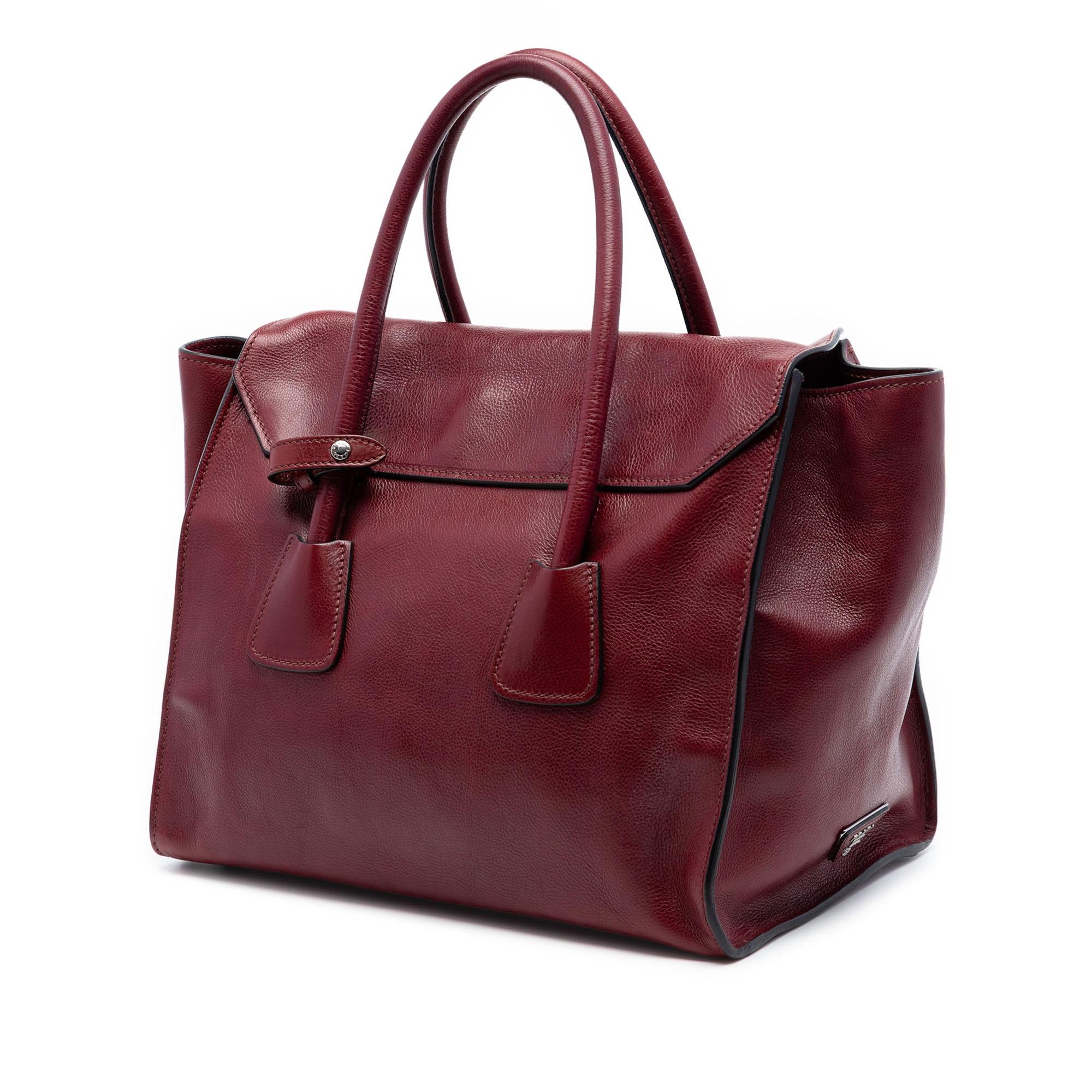 Prada Glace Calf Sound Lock Satchel