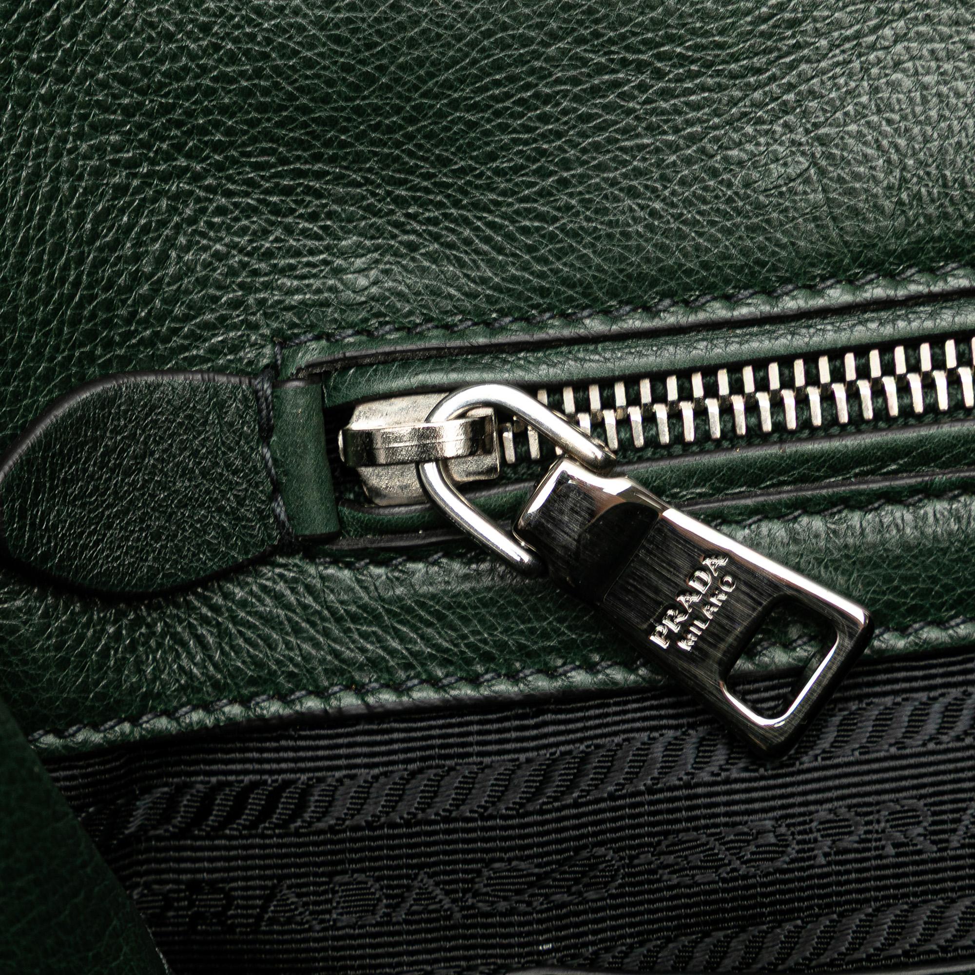 Prada Glace Calf Twin Pocket Satchel