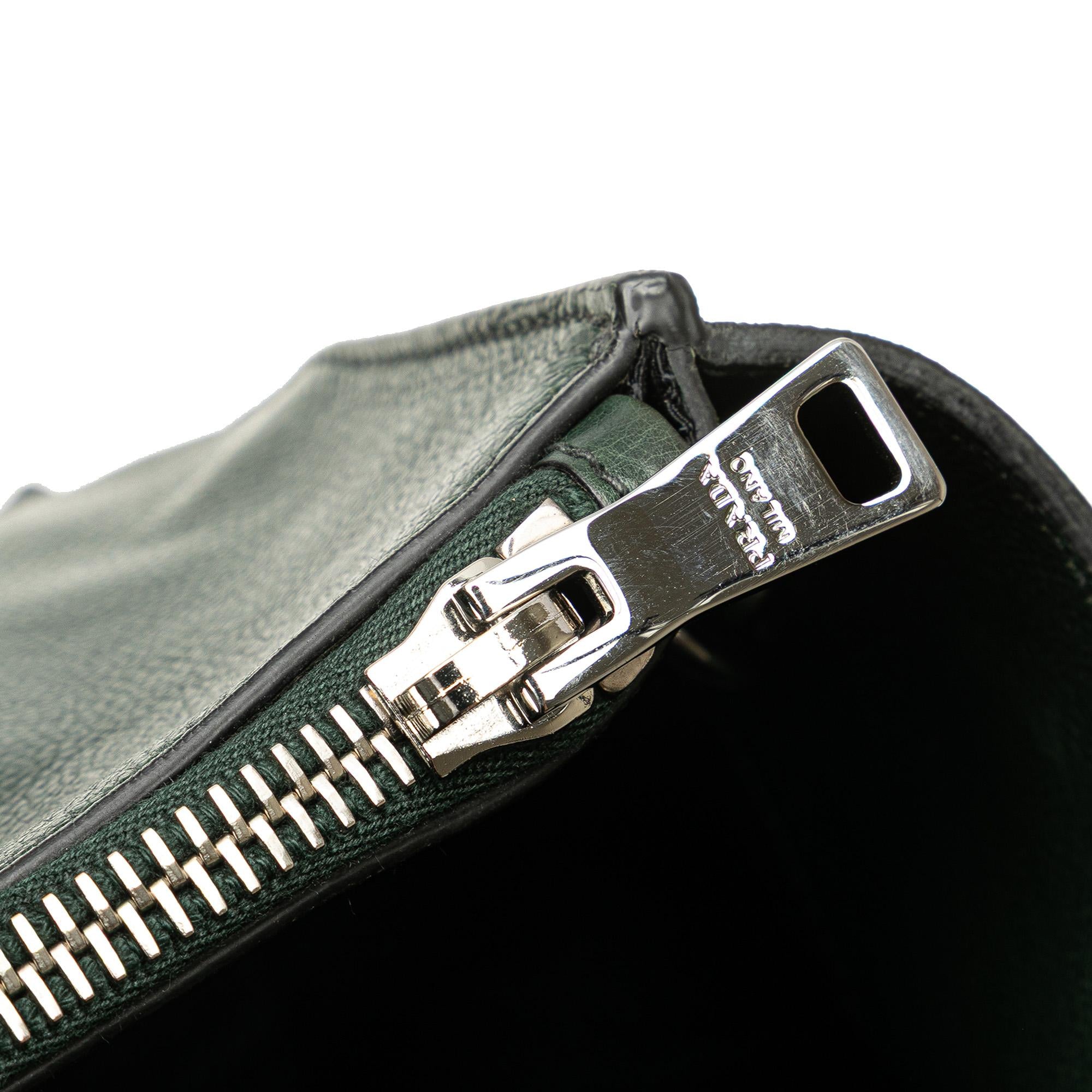 Prada Glace Calf Twin Pocket Satchel