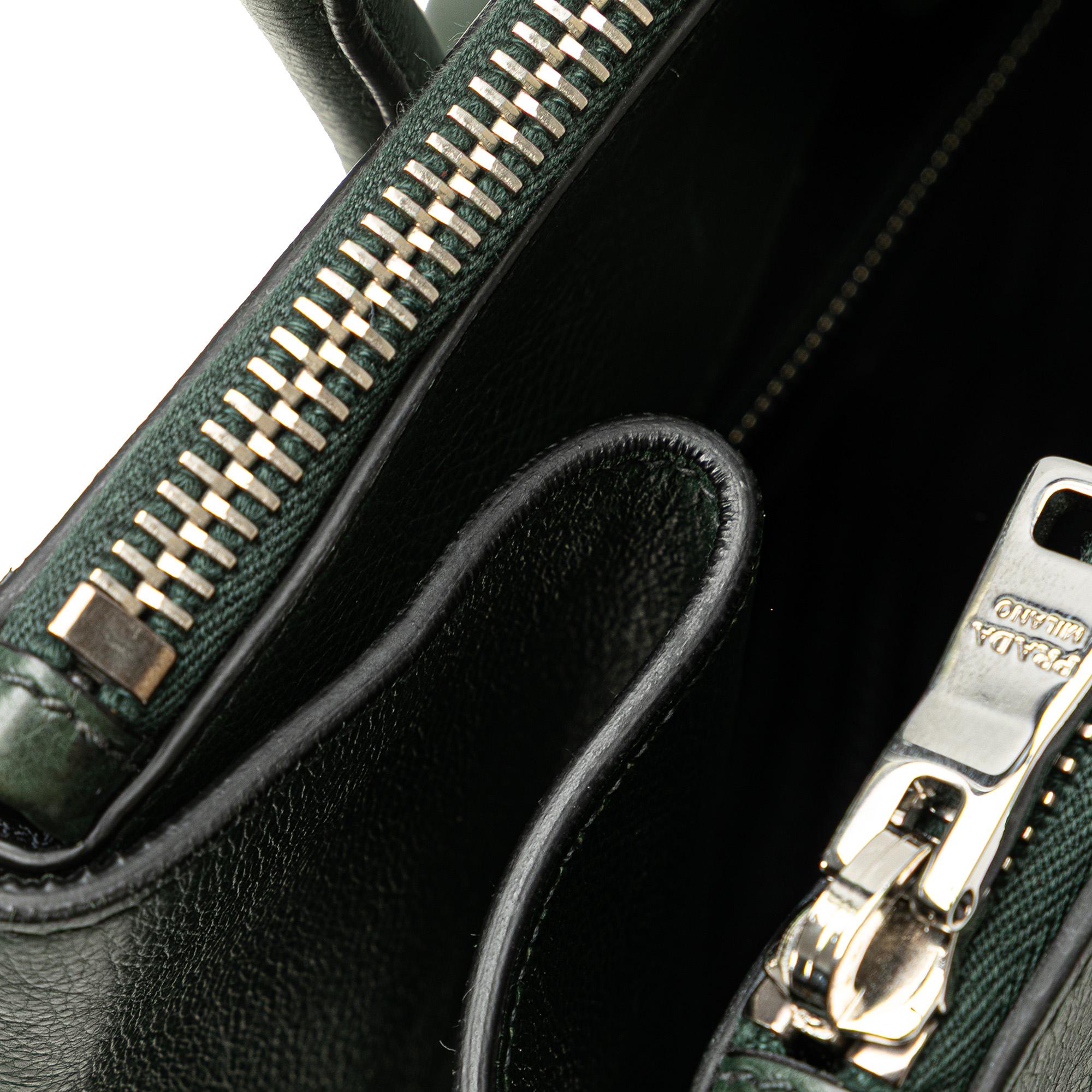 Prada Glace Calf Twin Pocket Satchel