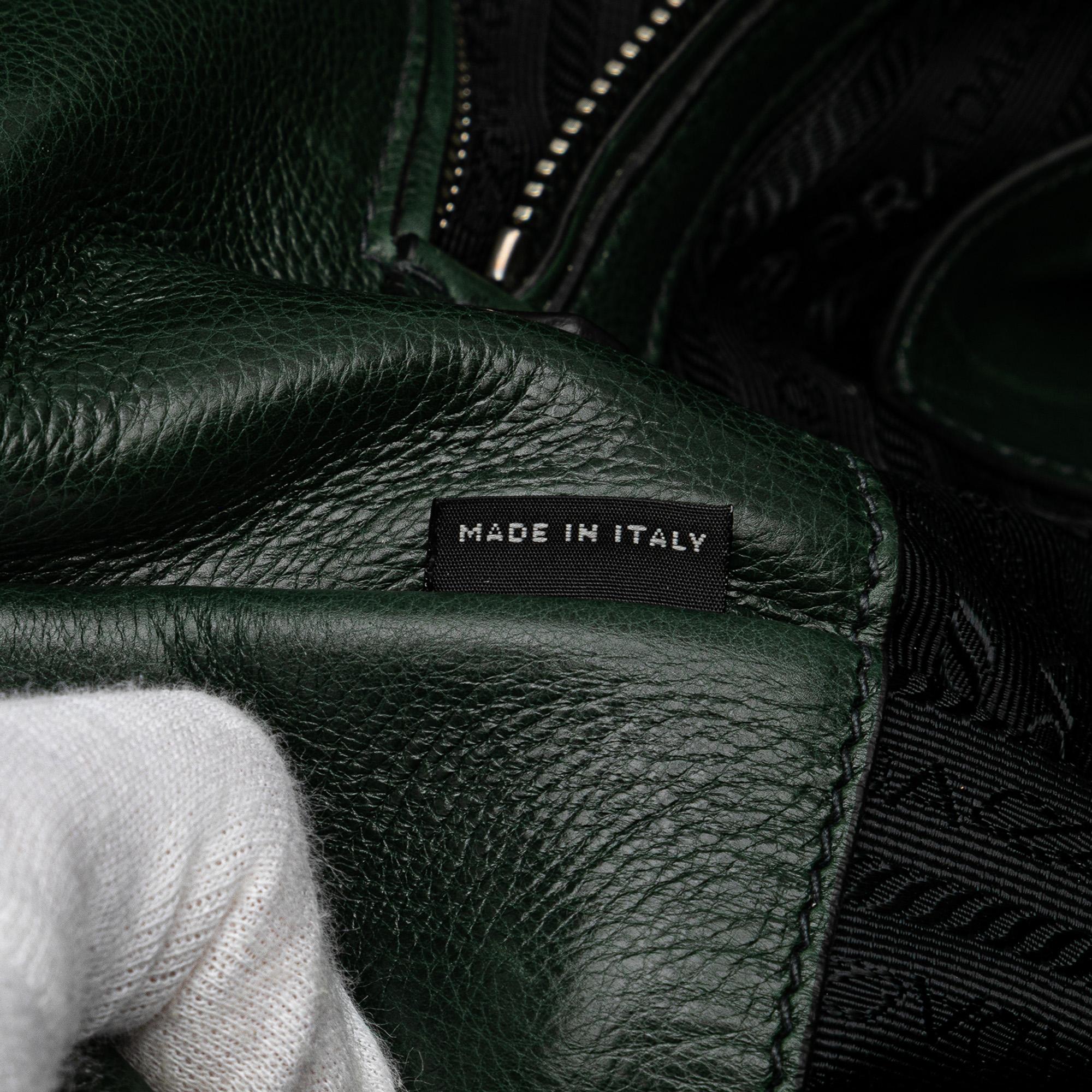 Prada Glace Calf Twin Pocket Satchel