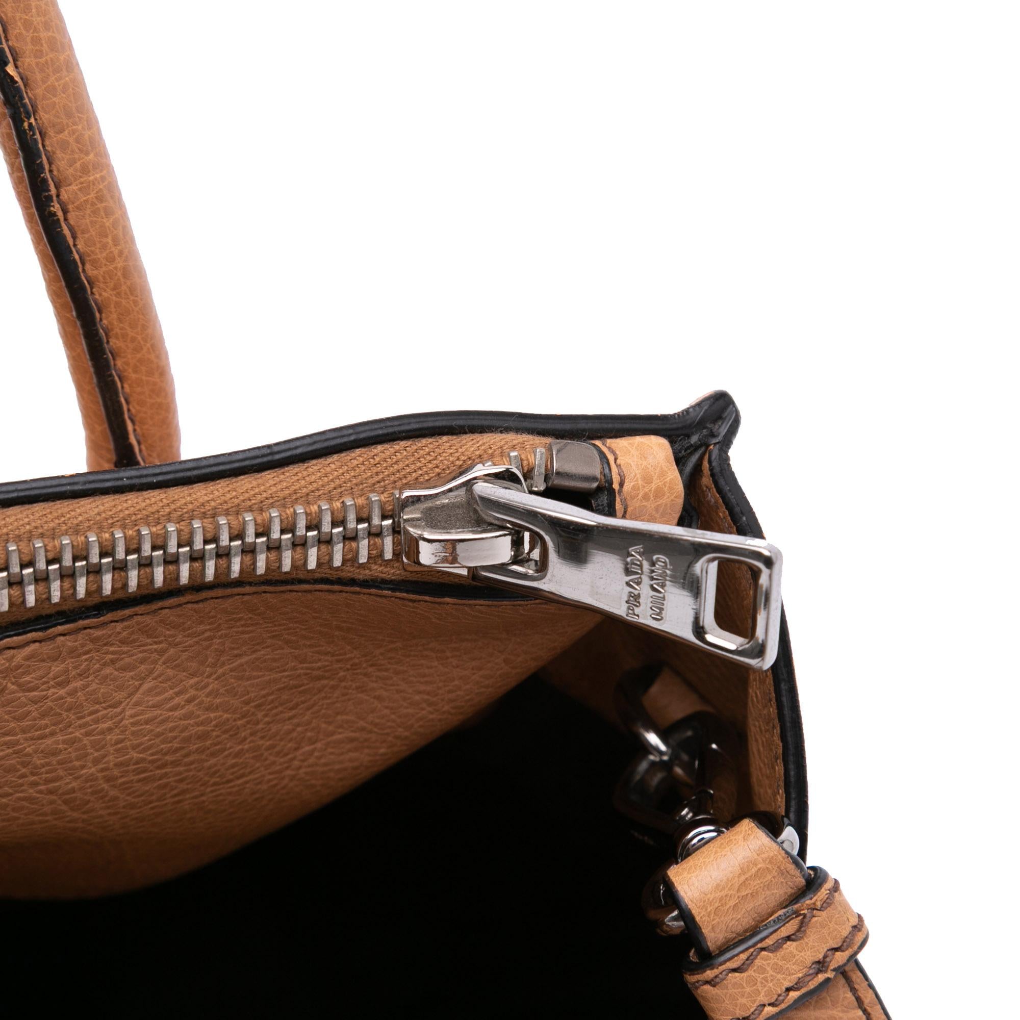 Prada Glace Calf Twin Pocket Satchel