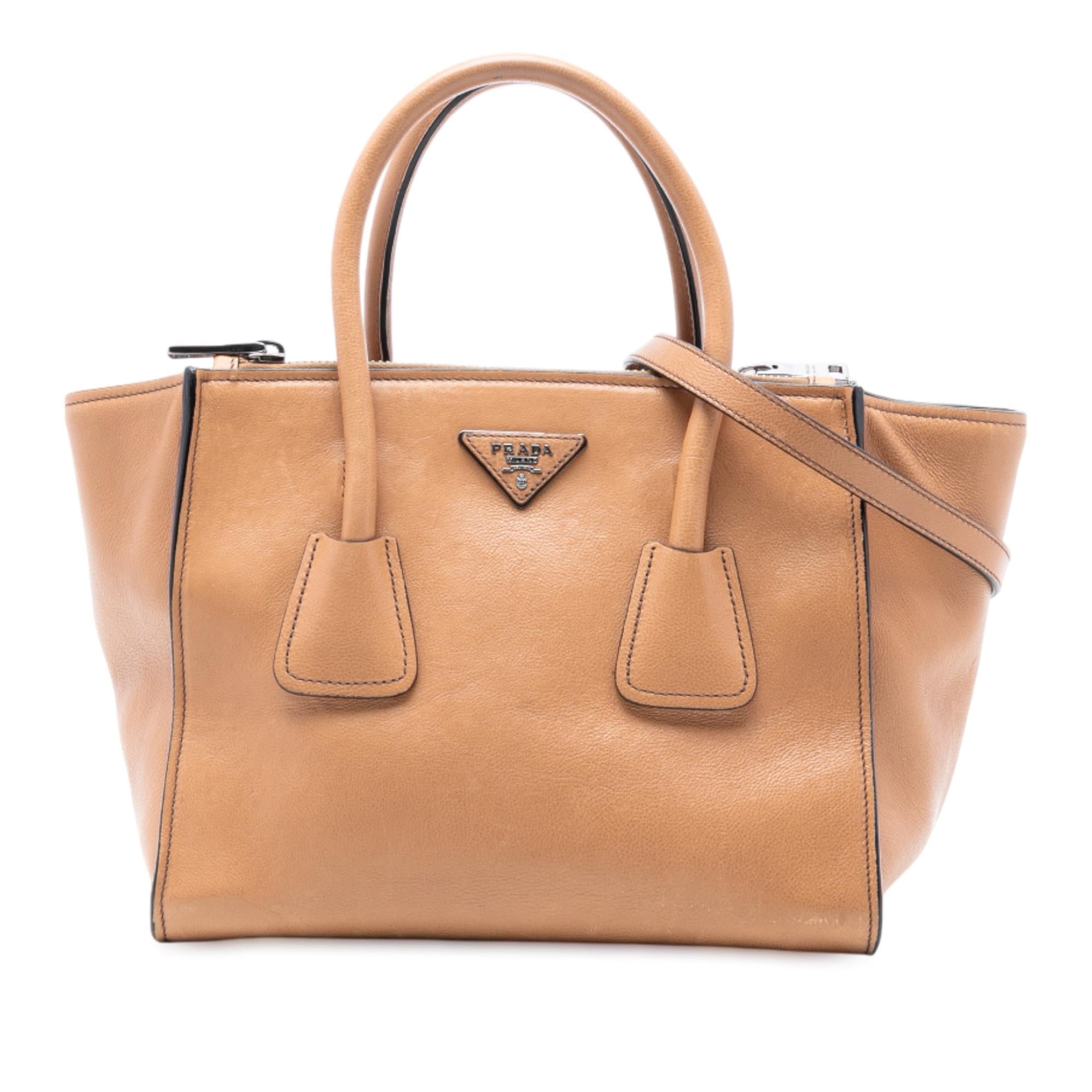 Prada Glace Calf Twin Pocket Satchel