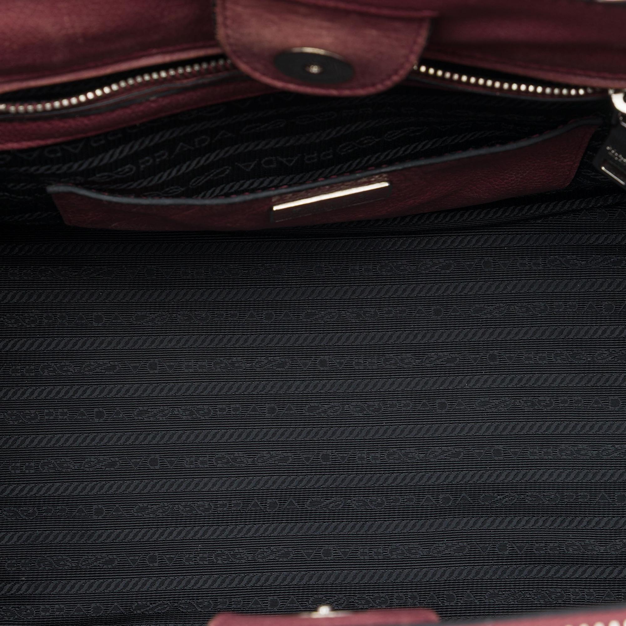 Prada Glace Calf Twin Pocket Satchel