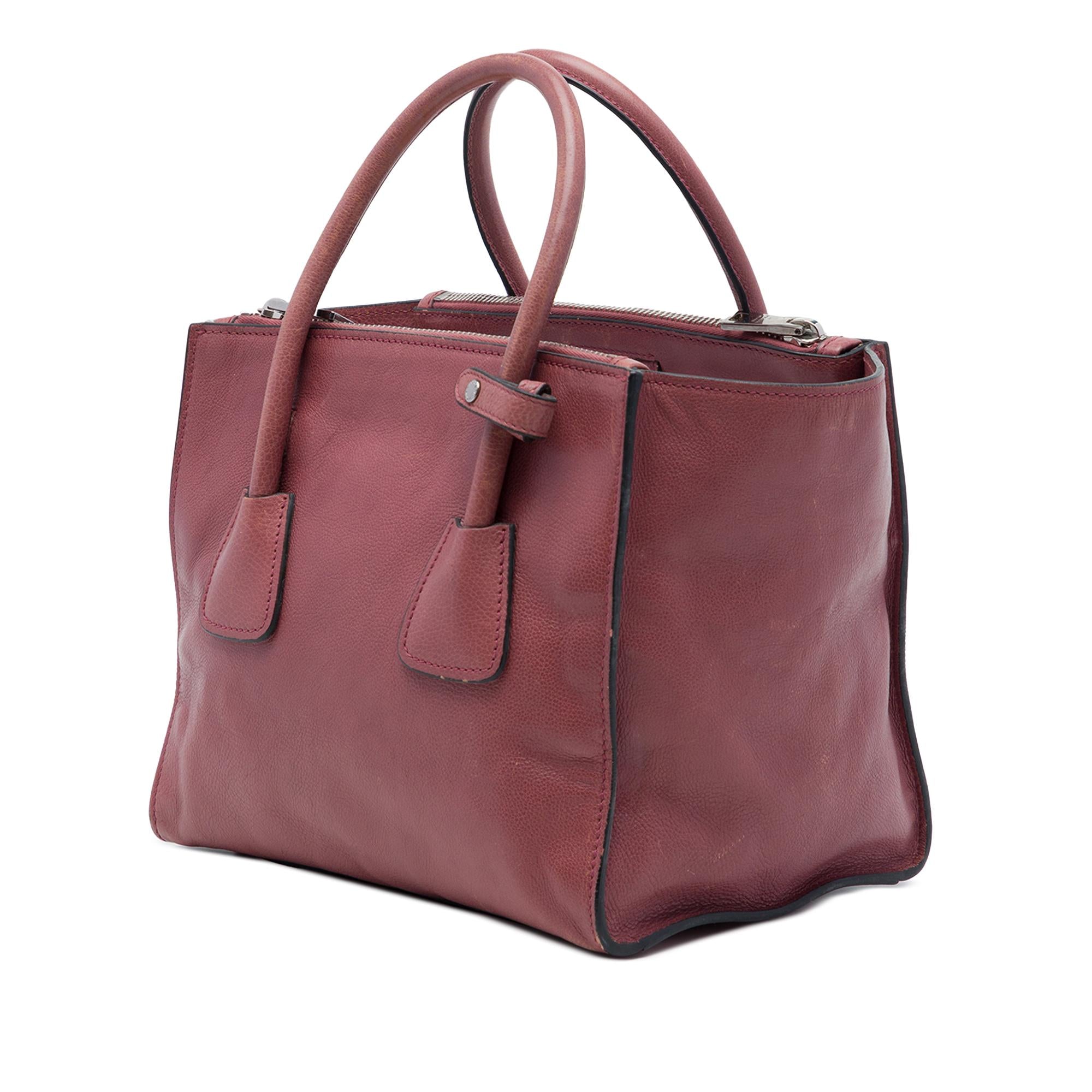 Prada Glace Calf Twin Pocket Satchel