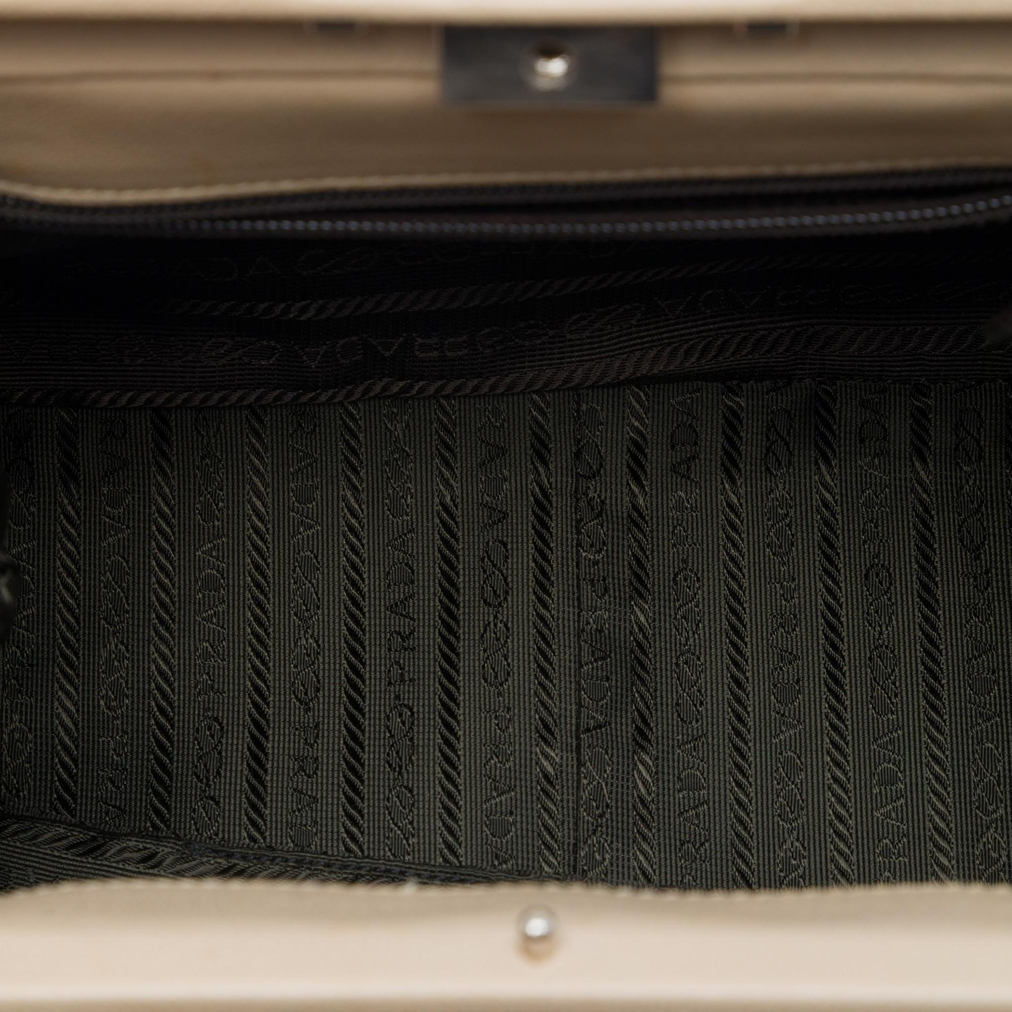 Prada Goatskin Madras Cerniera Frame Handbag