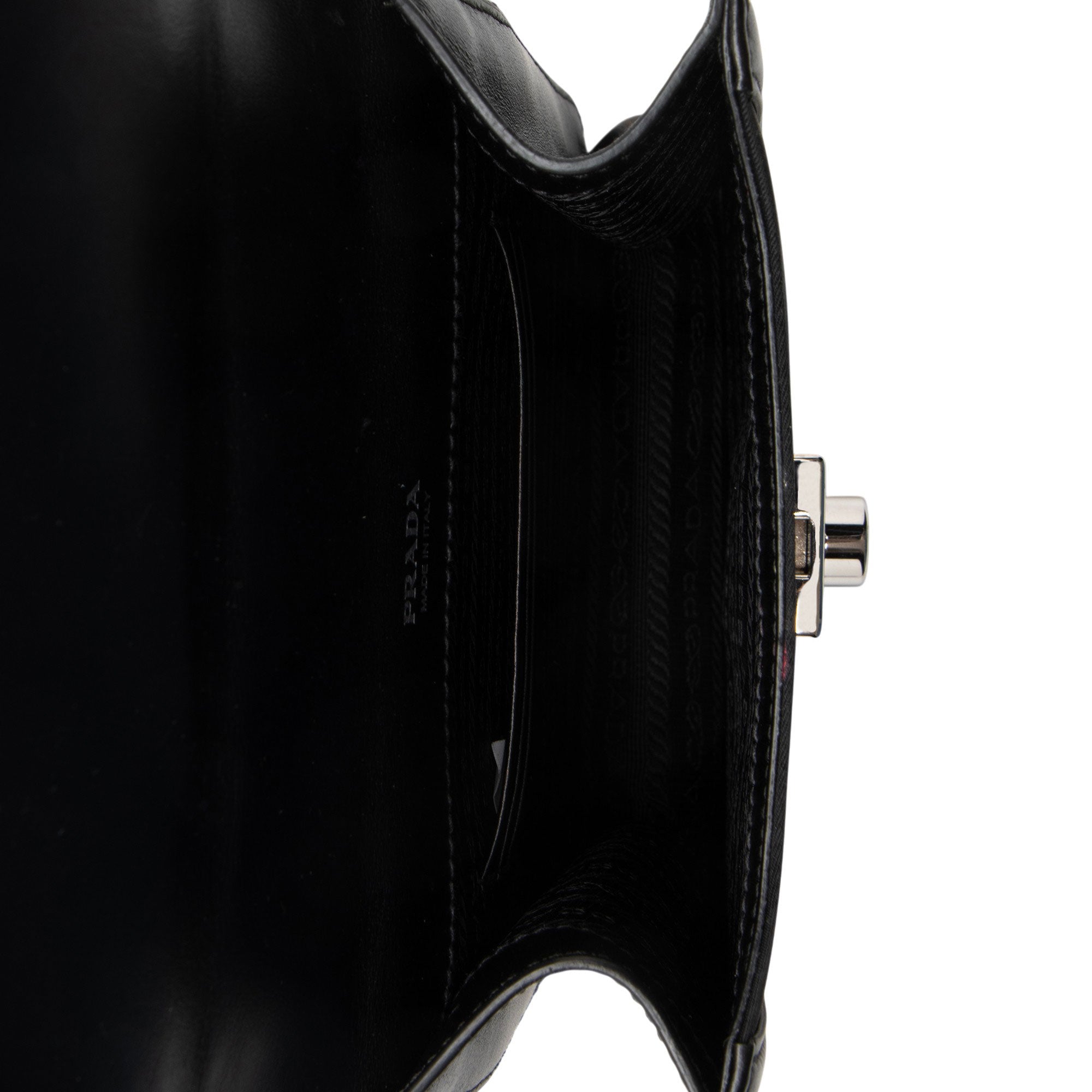 Prada Jacquard Logo Flap Lock Crossbody