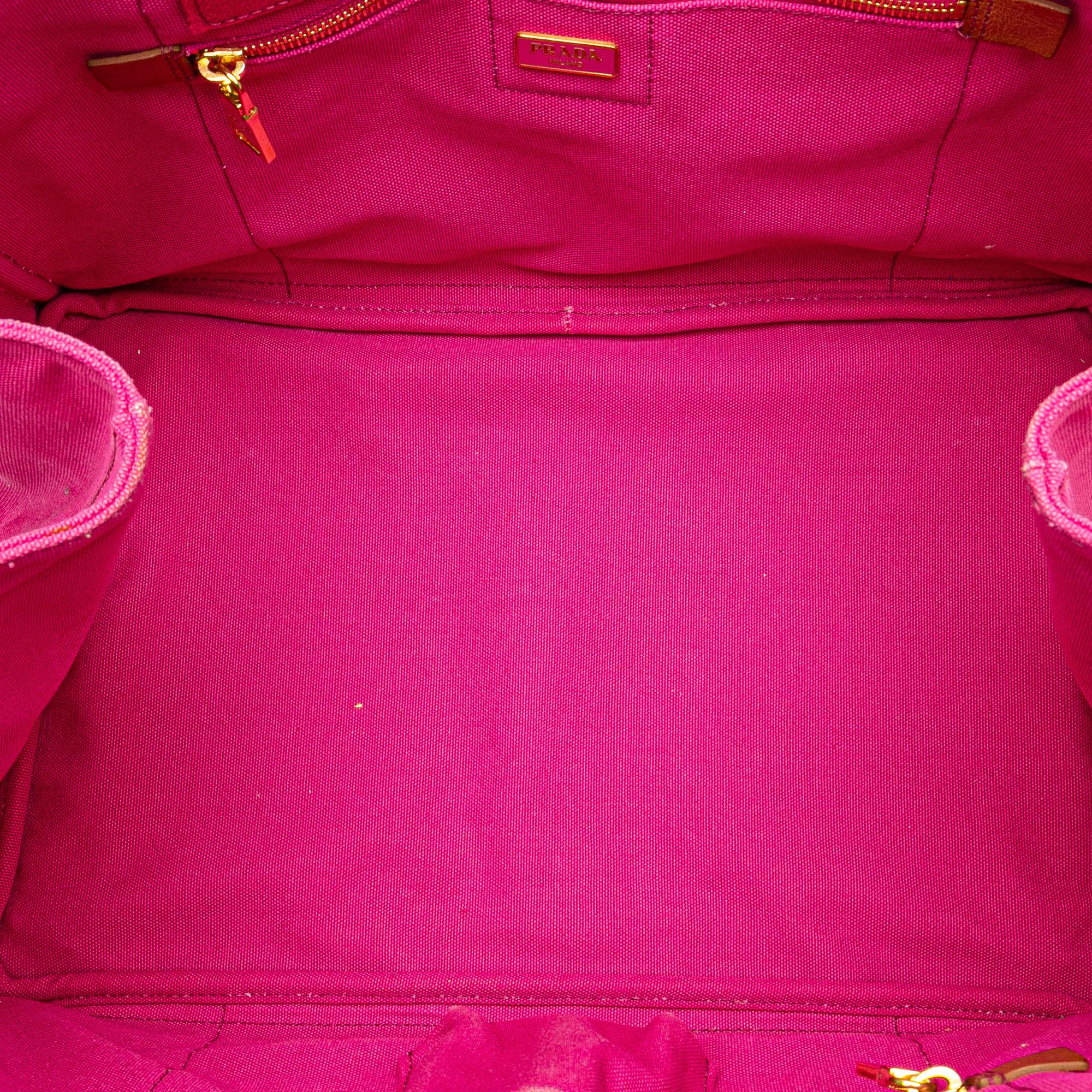 Prada Large Canvas Canapa Logo Satchel