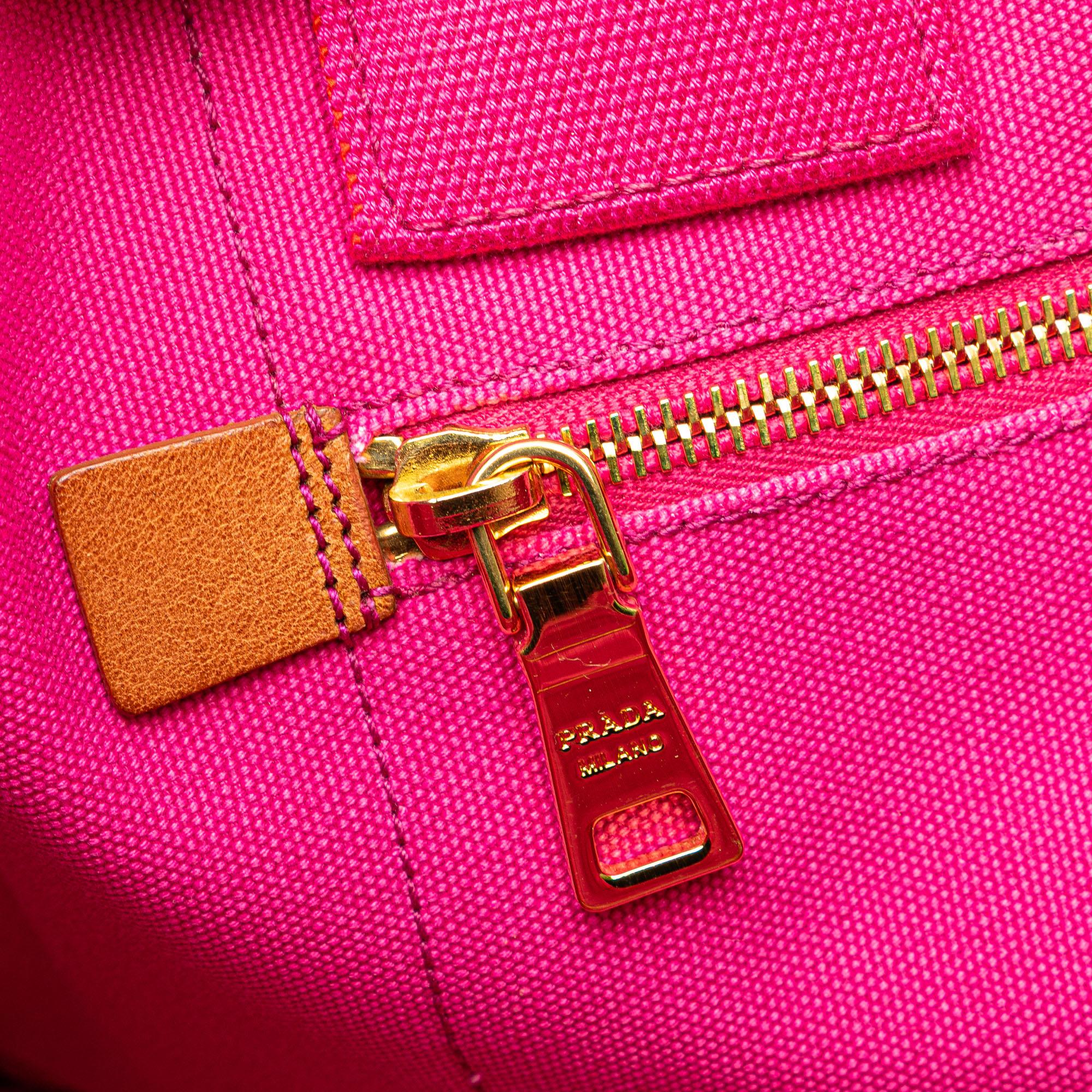 Prada Large Canvas Canapa Logo Satchel