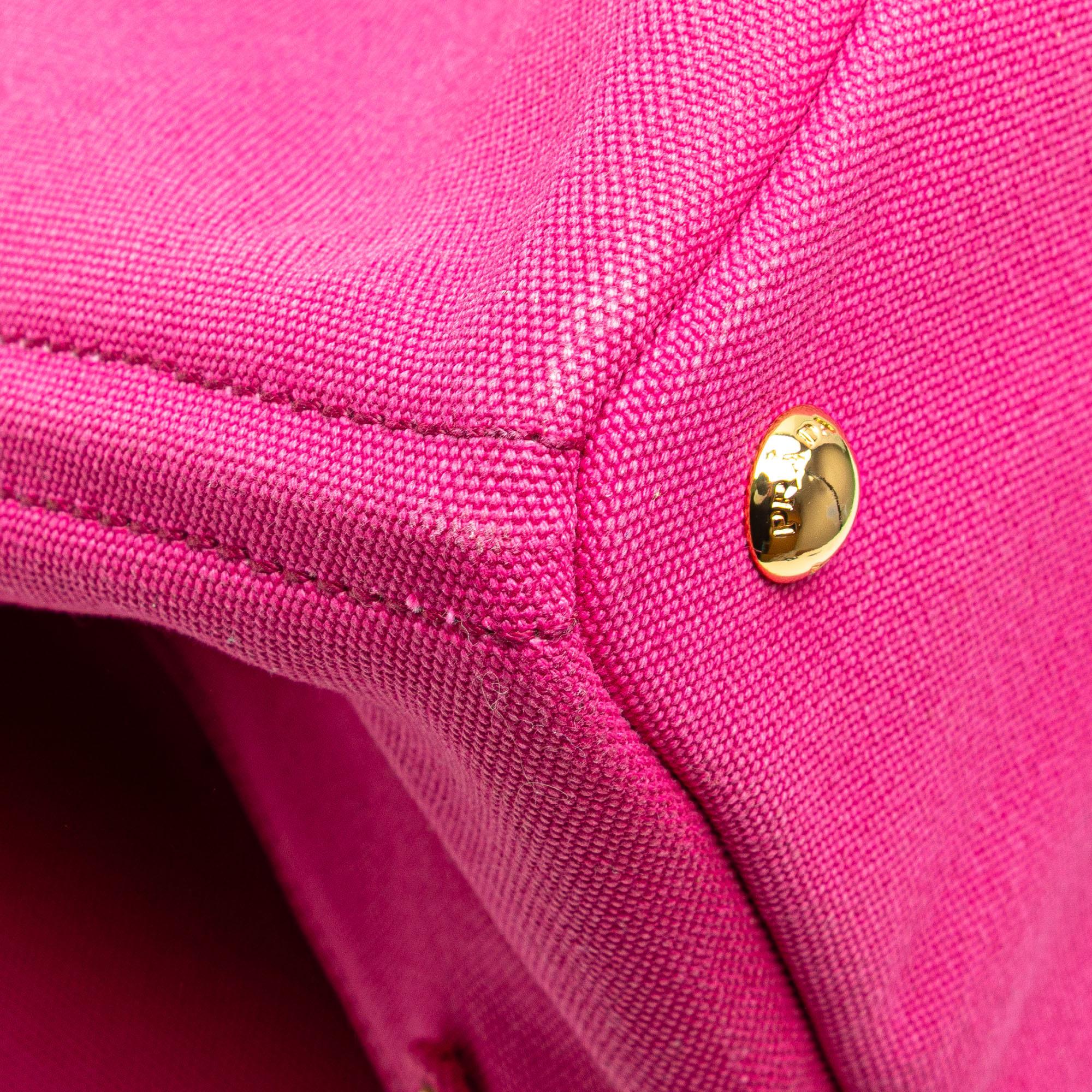 Prada Large Canvas Canapa Logo Satchel