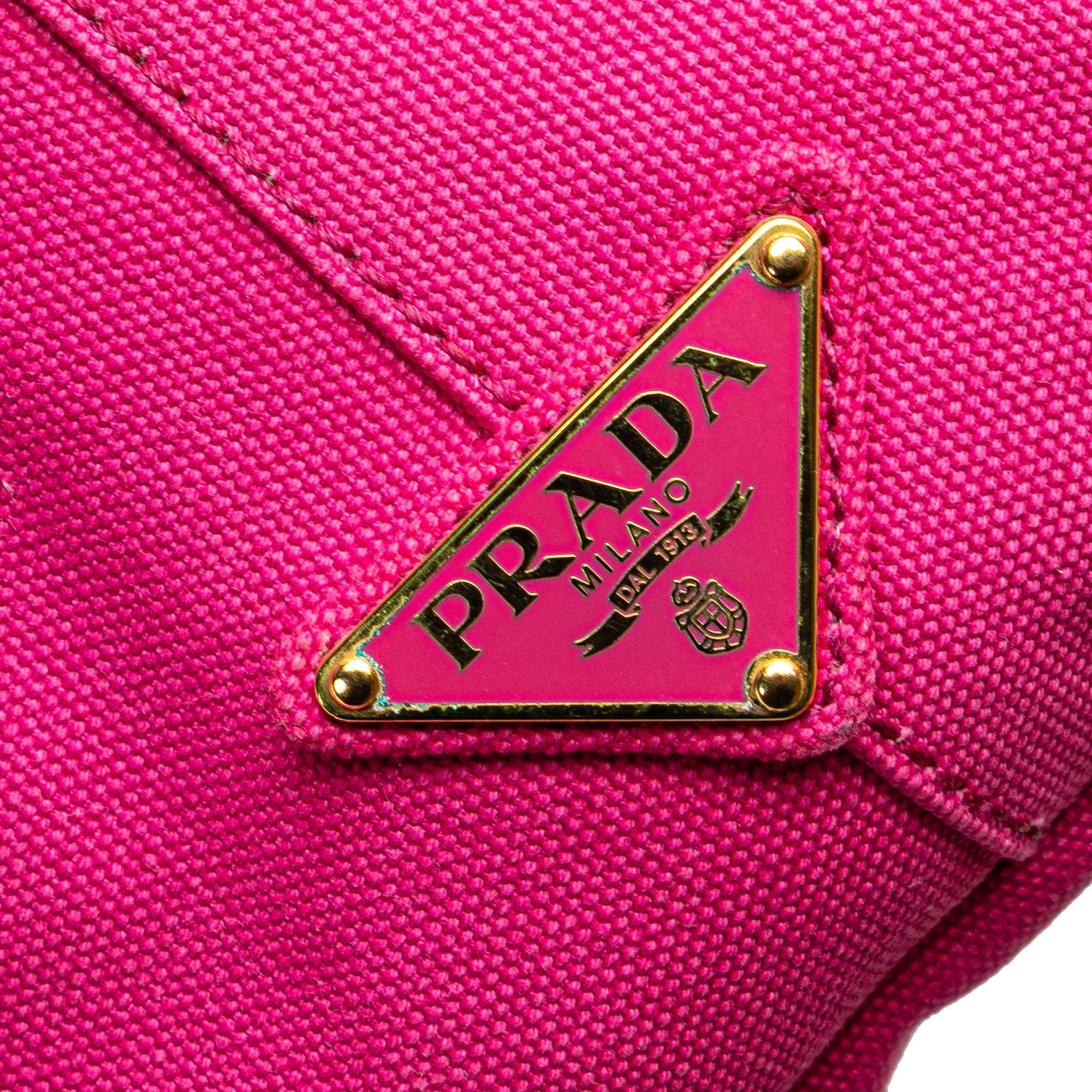 Prada Large Canvas Canapa Logo Satchel