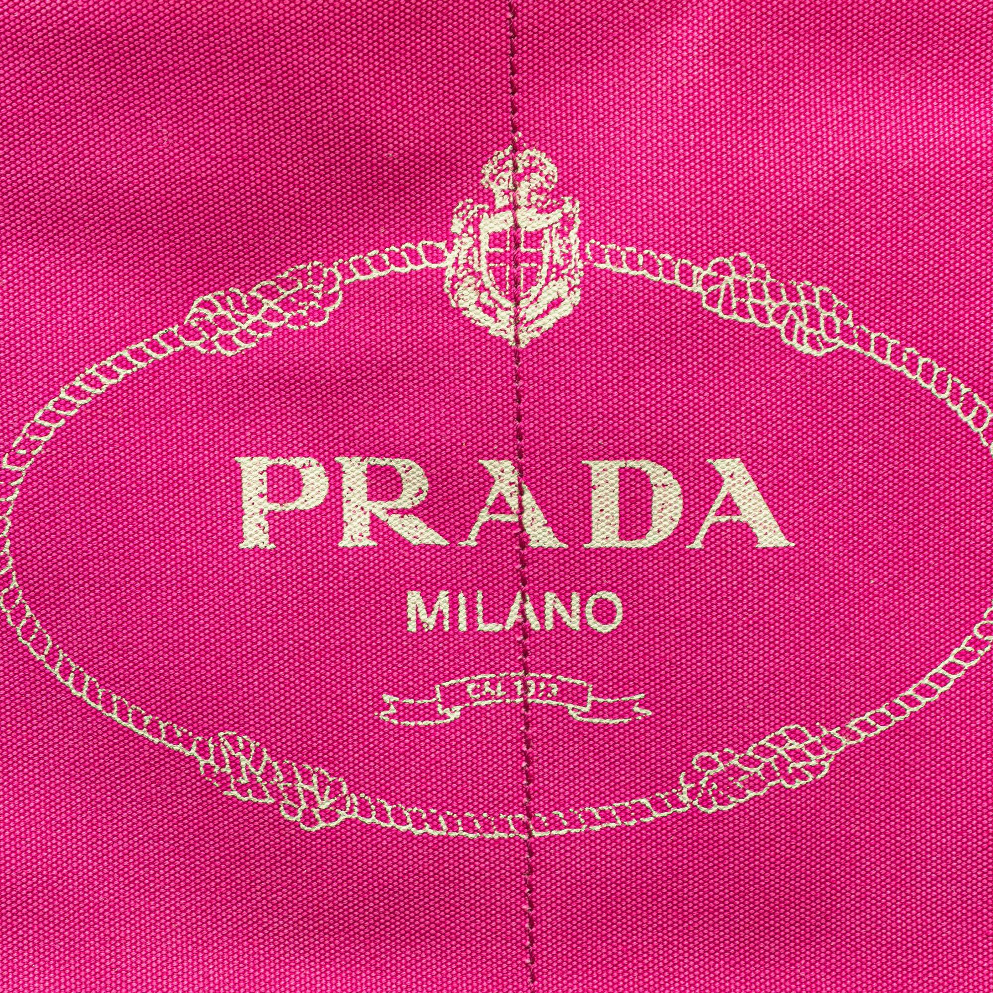 Prada Large Canvas Canapa Logo Satchel