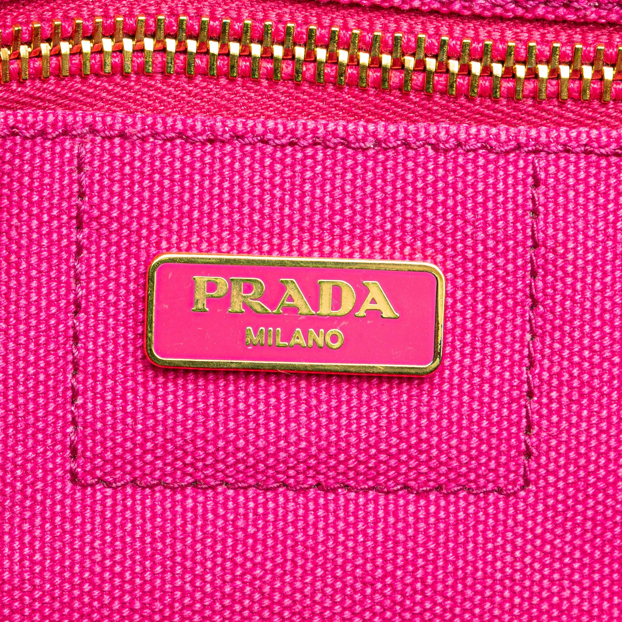 Prada Large Canvas Canapa Logo Satchel