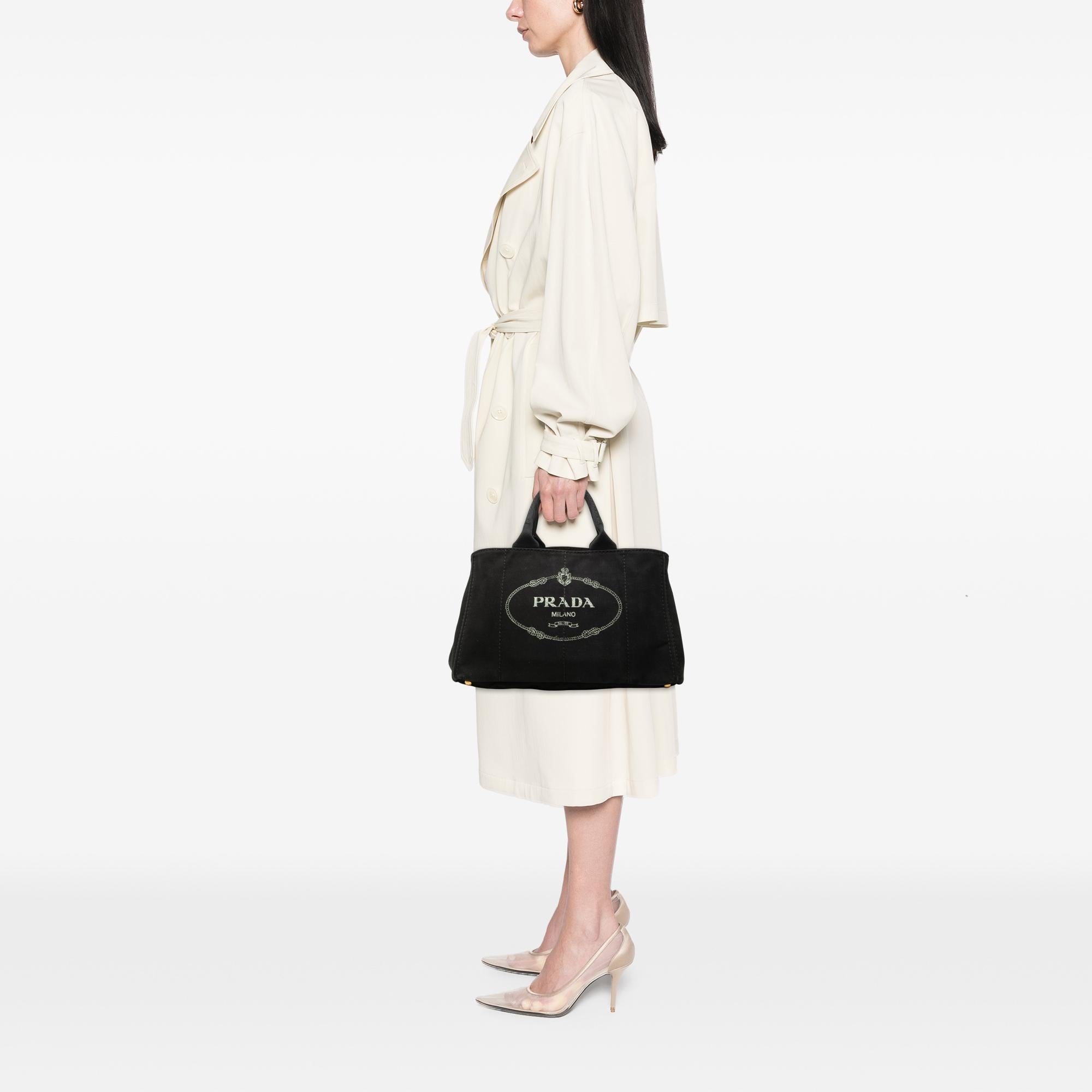 Prada Large Canvas Canapa Logo Satchel