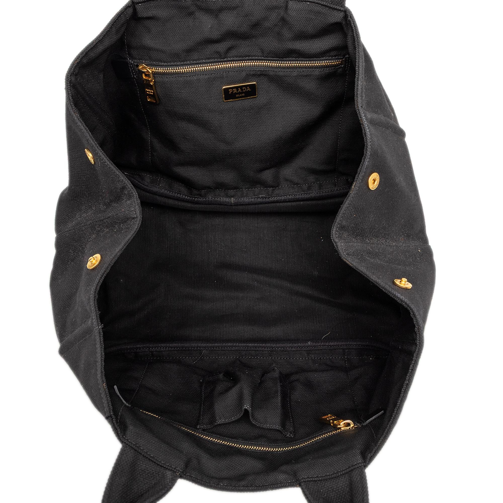 Prada Large Canvas Canapa Logo Tote