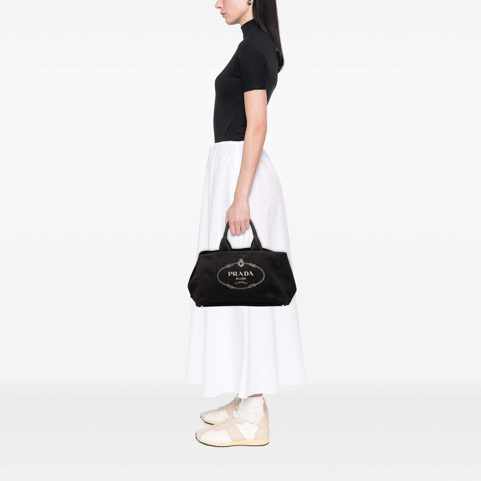 Prada Large Canvas Canapa Logo Tote