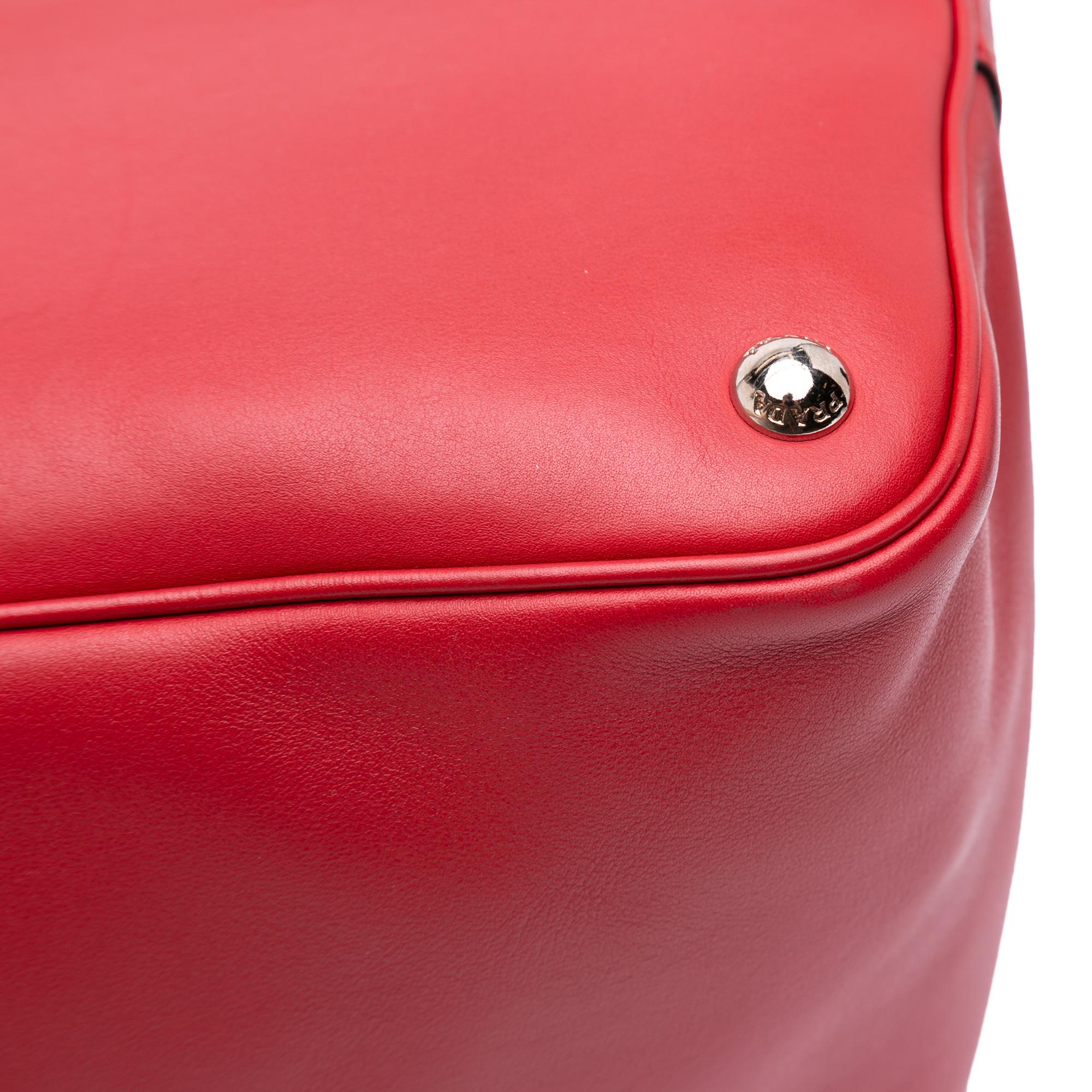 Prada Large City Calf Double Satchel