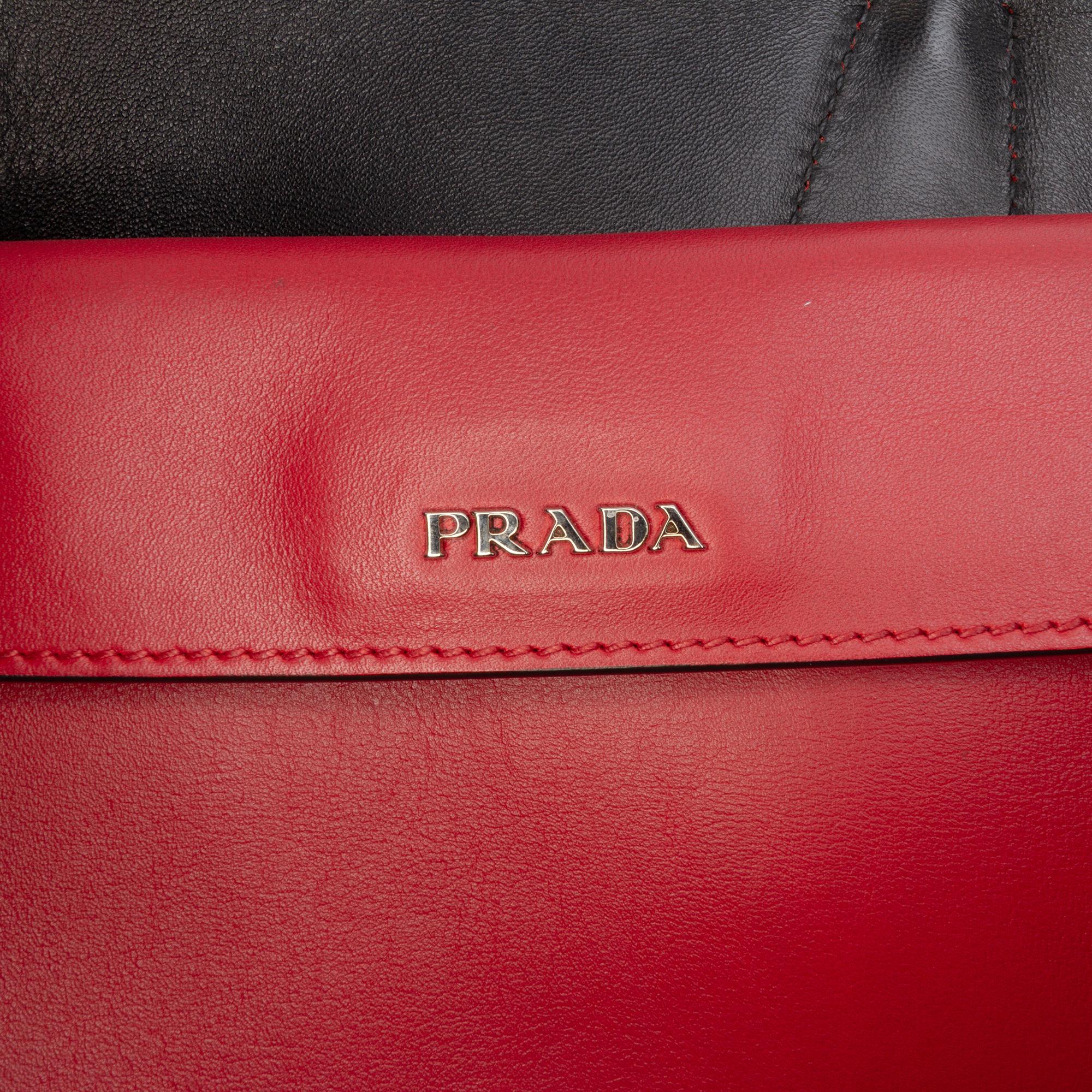Prada Large City Calf Double Satchel