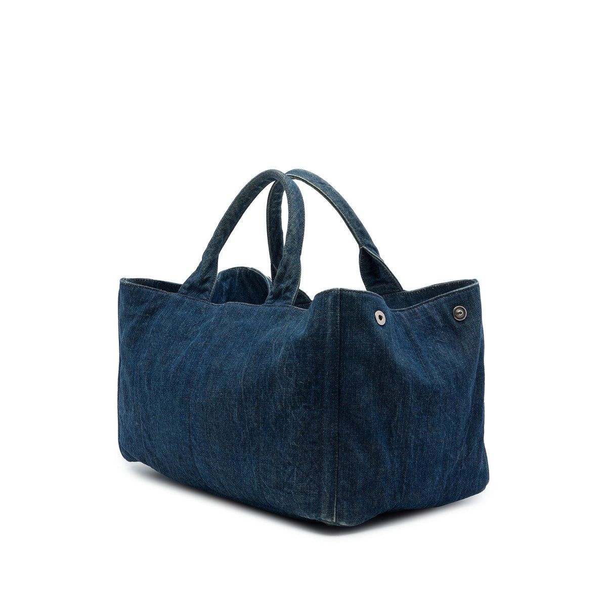 Prada Large Denim Canapa Bijoux Satchel