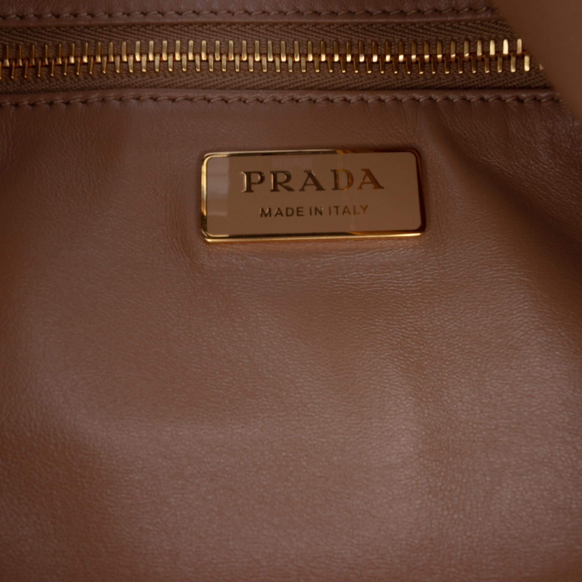 Prada Large Leather Aimee Shoulder Bag