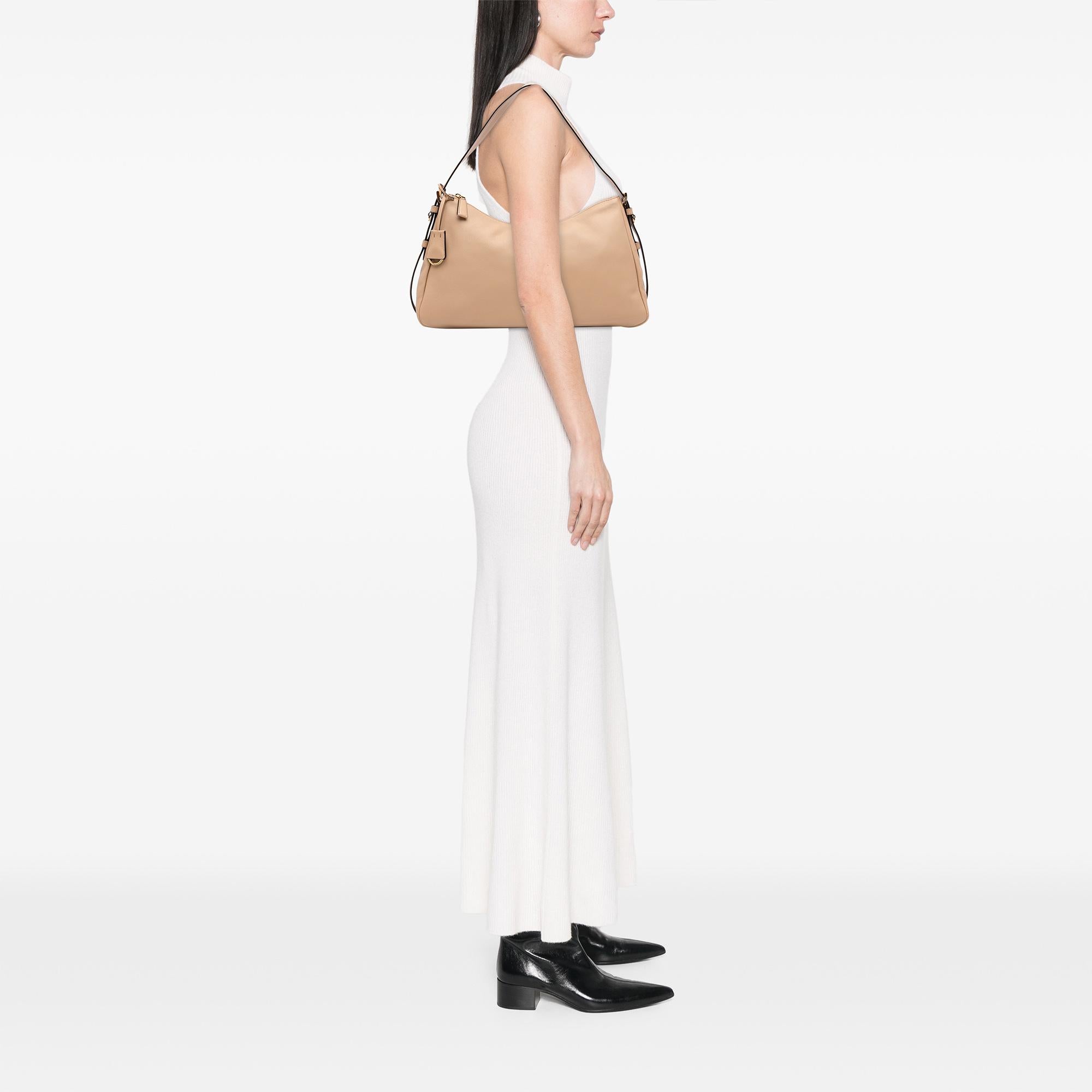 Prada Large Leather Aimee Shoulder Bag