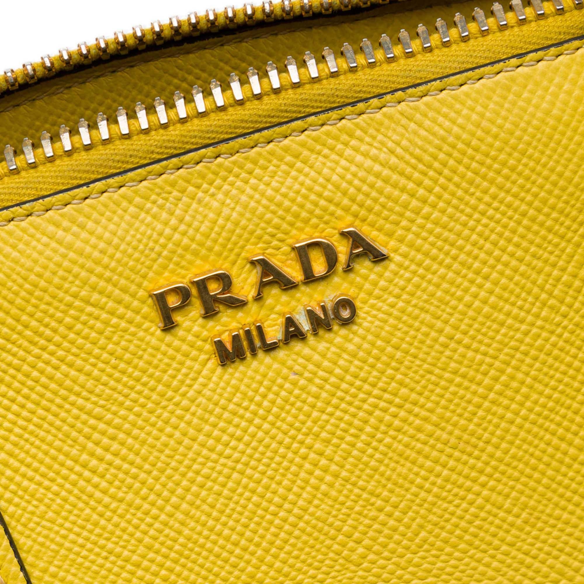 Prada Large Saffiano Cuir Dome Satchel