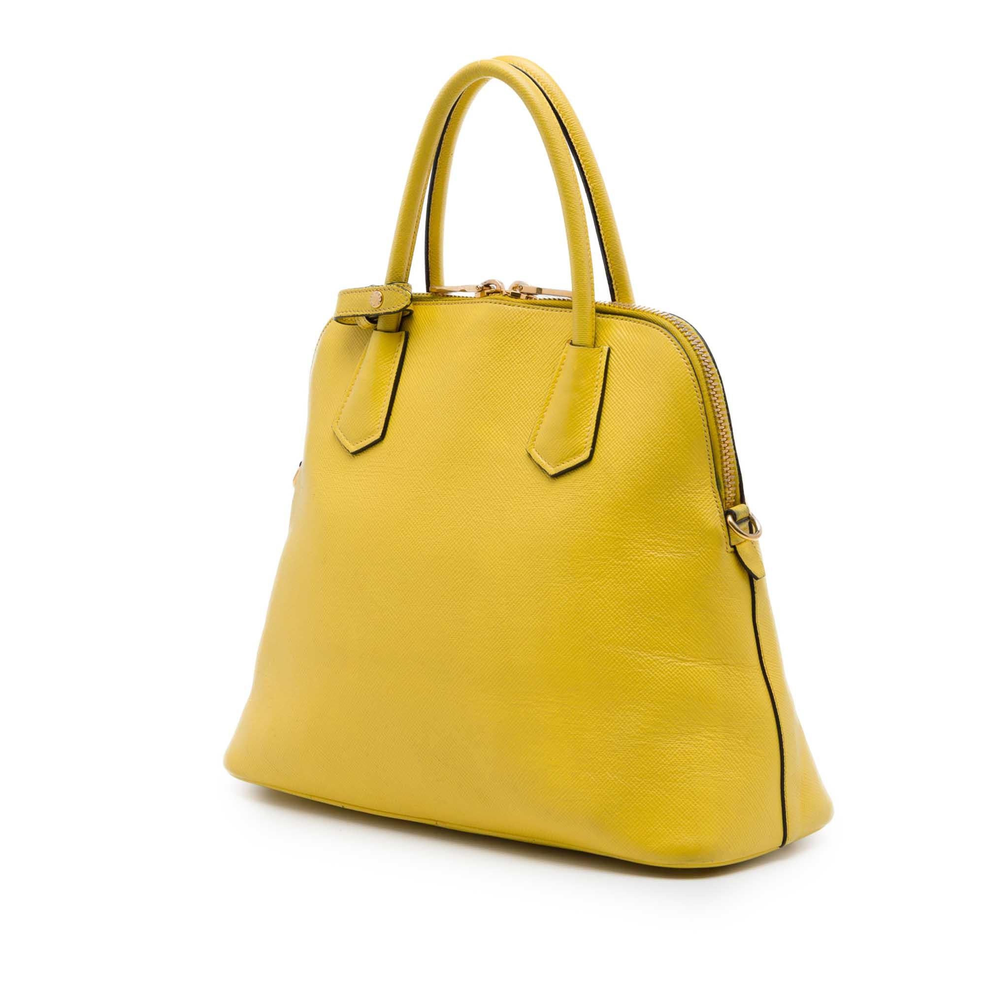 Prada Large Saffiano Cuir Dome Satchel