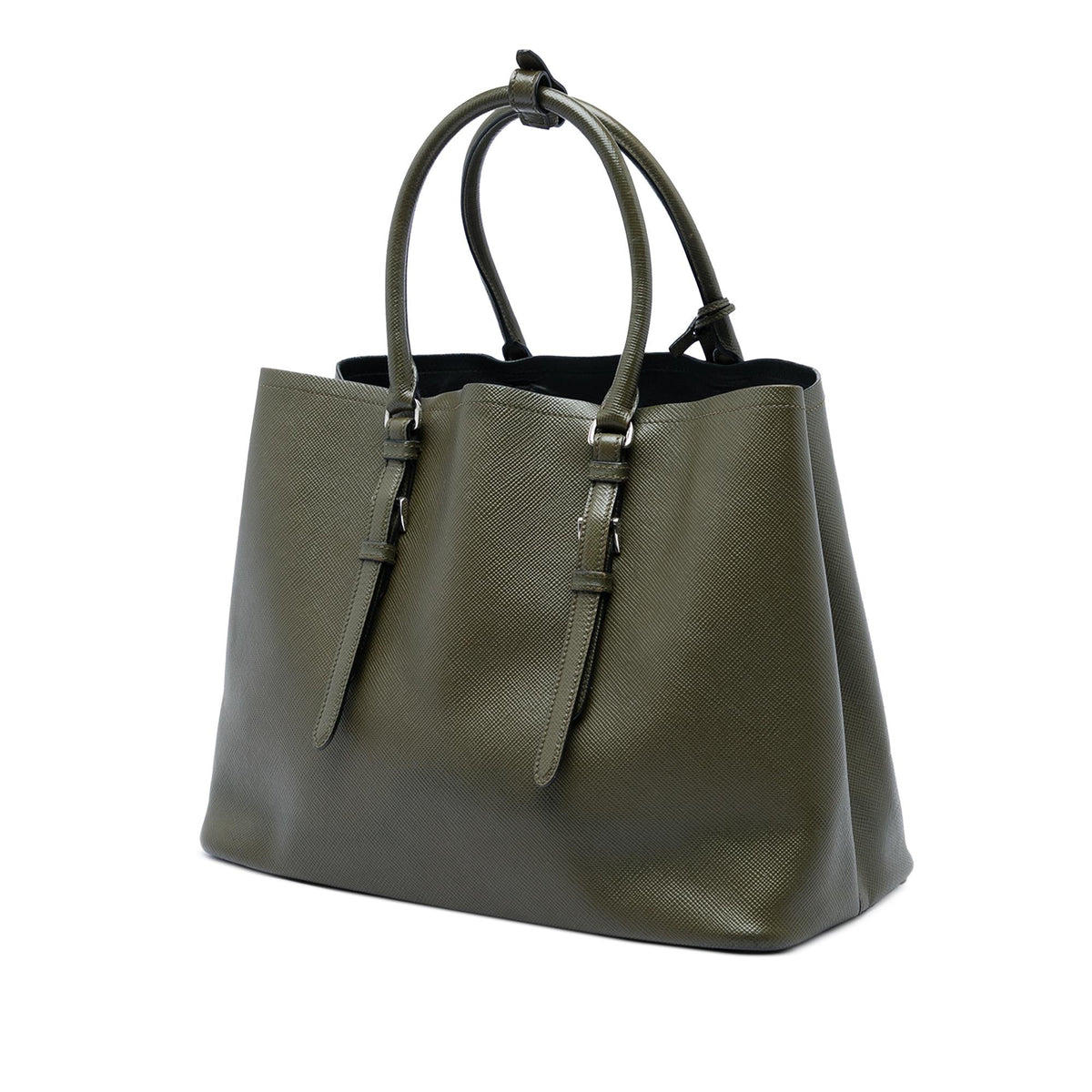Prada Large Saffiano Cuir Double Handle Satchel