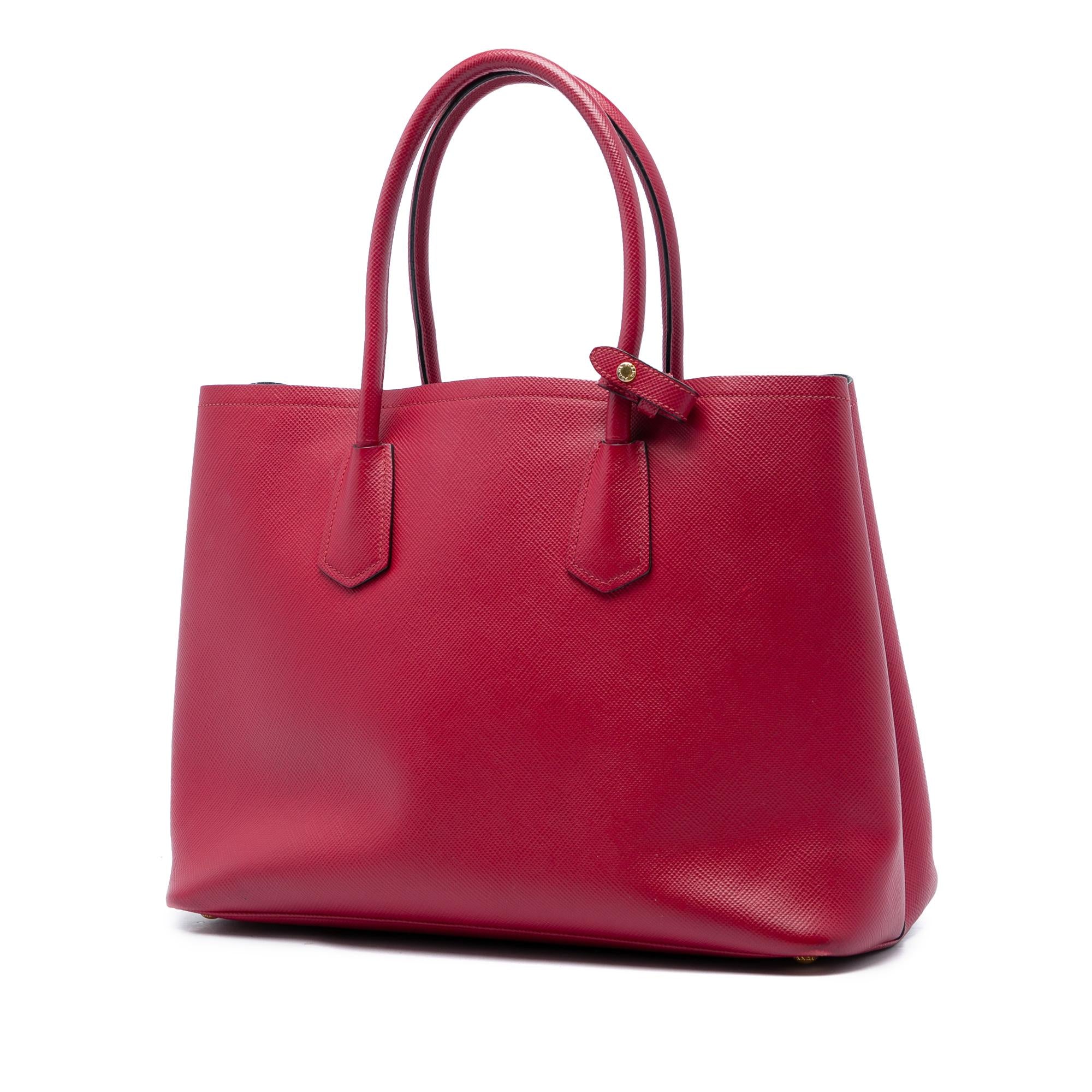 Prada Large Saffiano Cuir Double Satchel