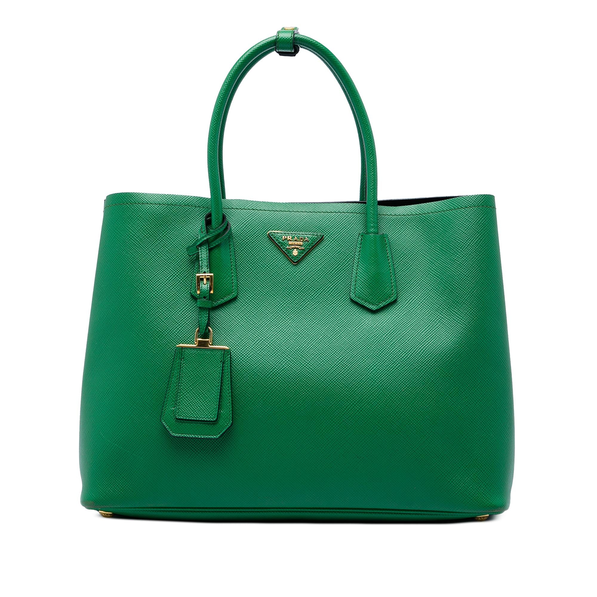 Prada Large Saffiano Cuir Double Satchel