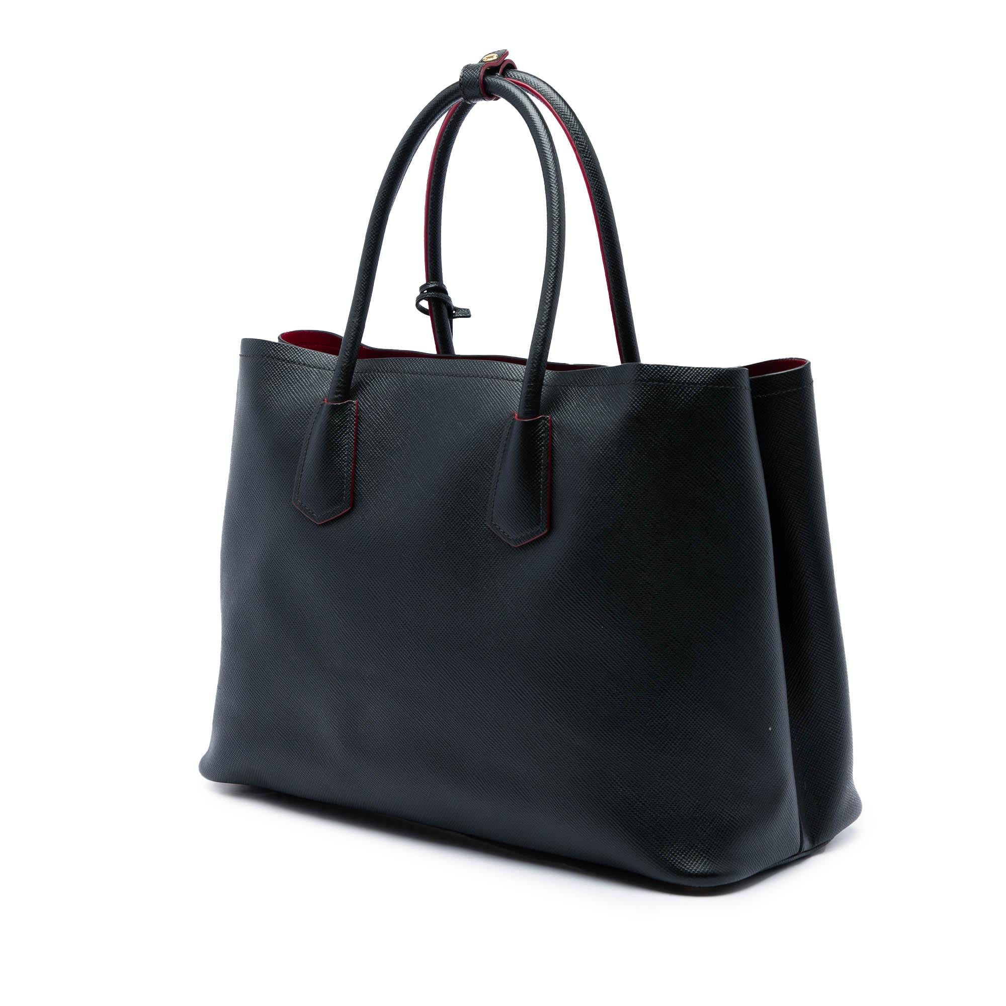 Prada Large Saffiano Cuir Double Satchel