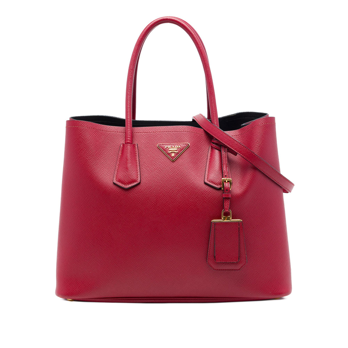 Prada Large Saffiano Cuir Double Satchel