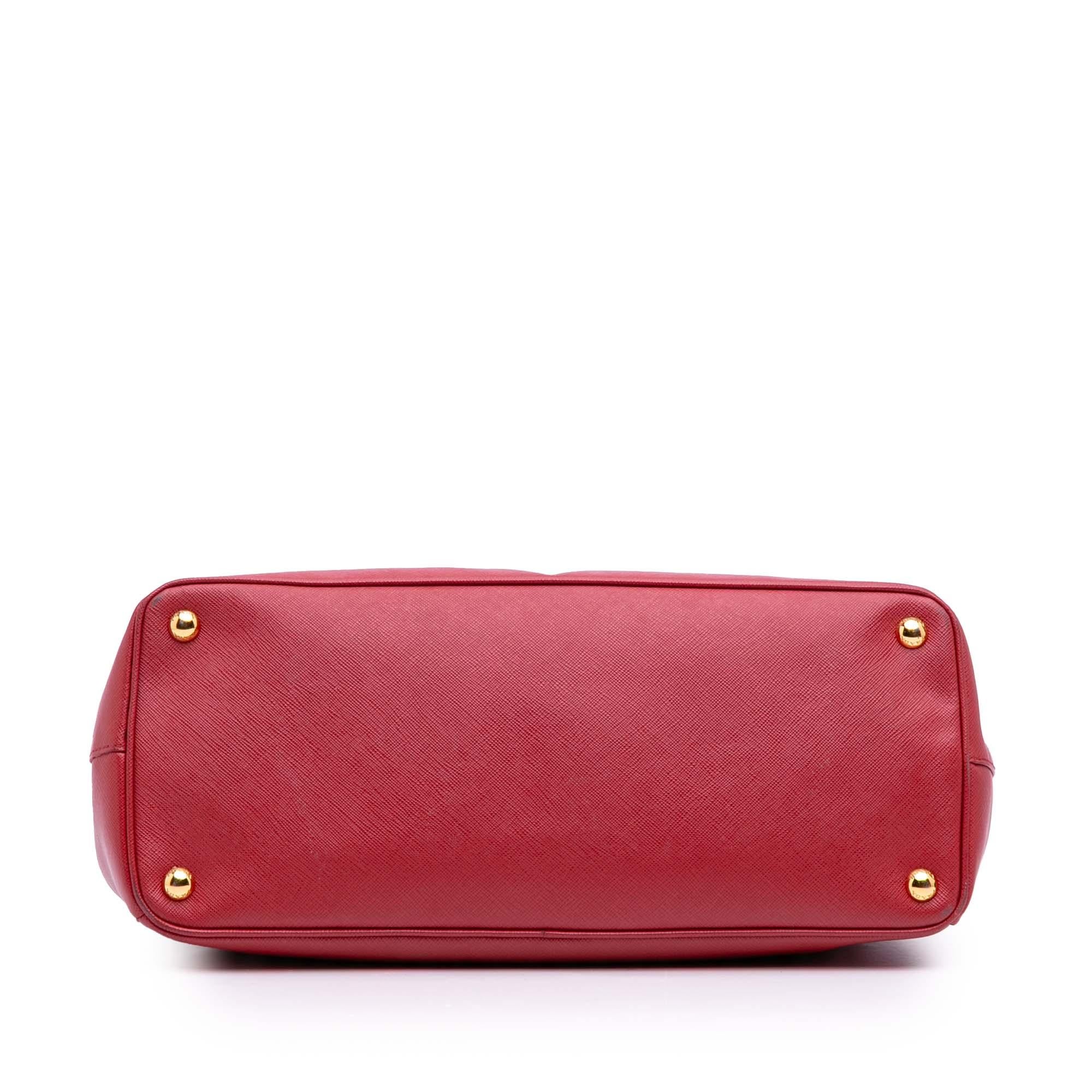 Prada Large Saffiano Lux Galleria Double Zip Satchel