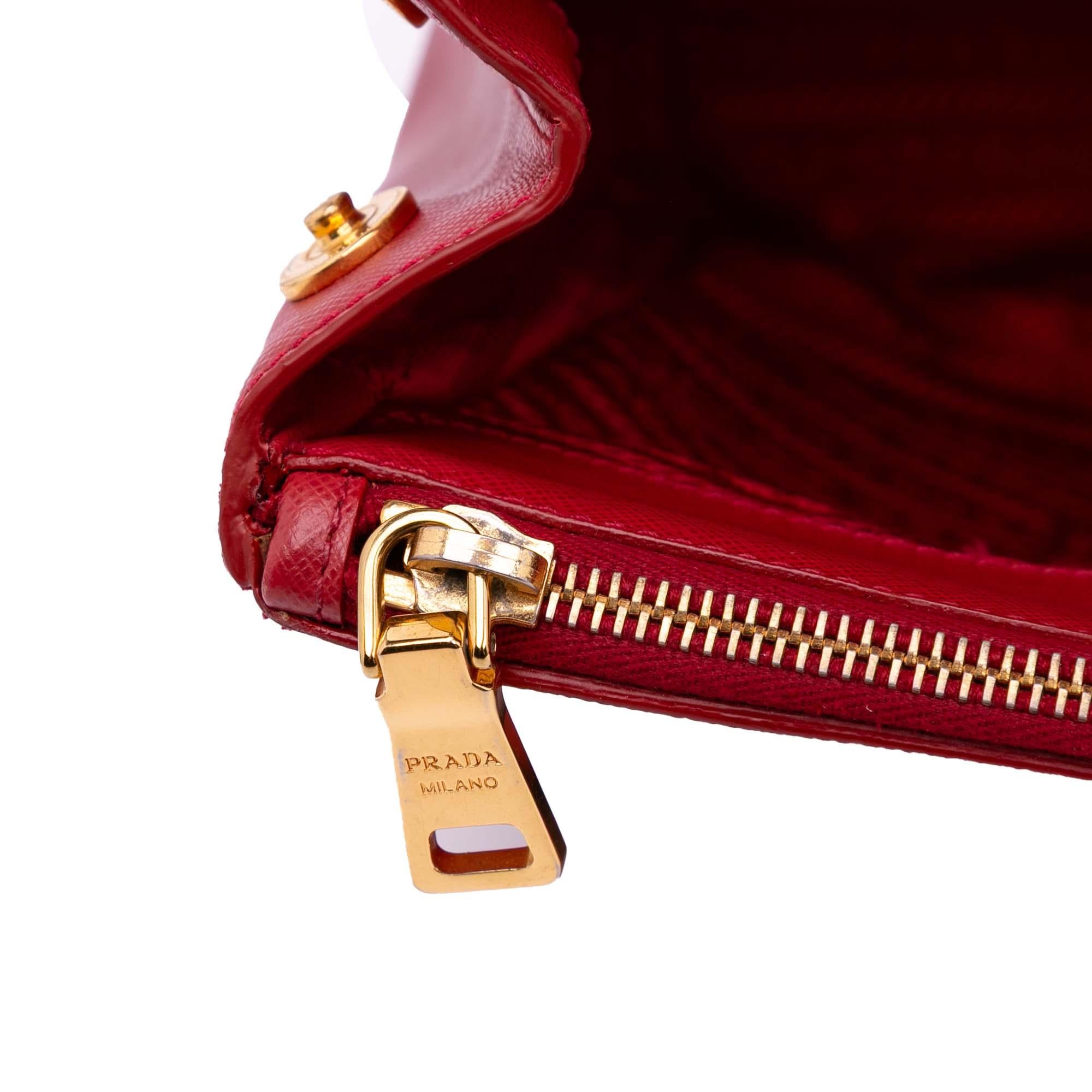 Prada Large Saffiano Lux Galleria Double Zip Satchel
