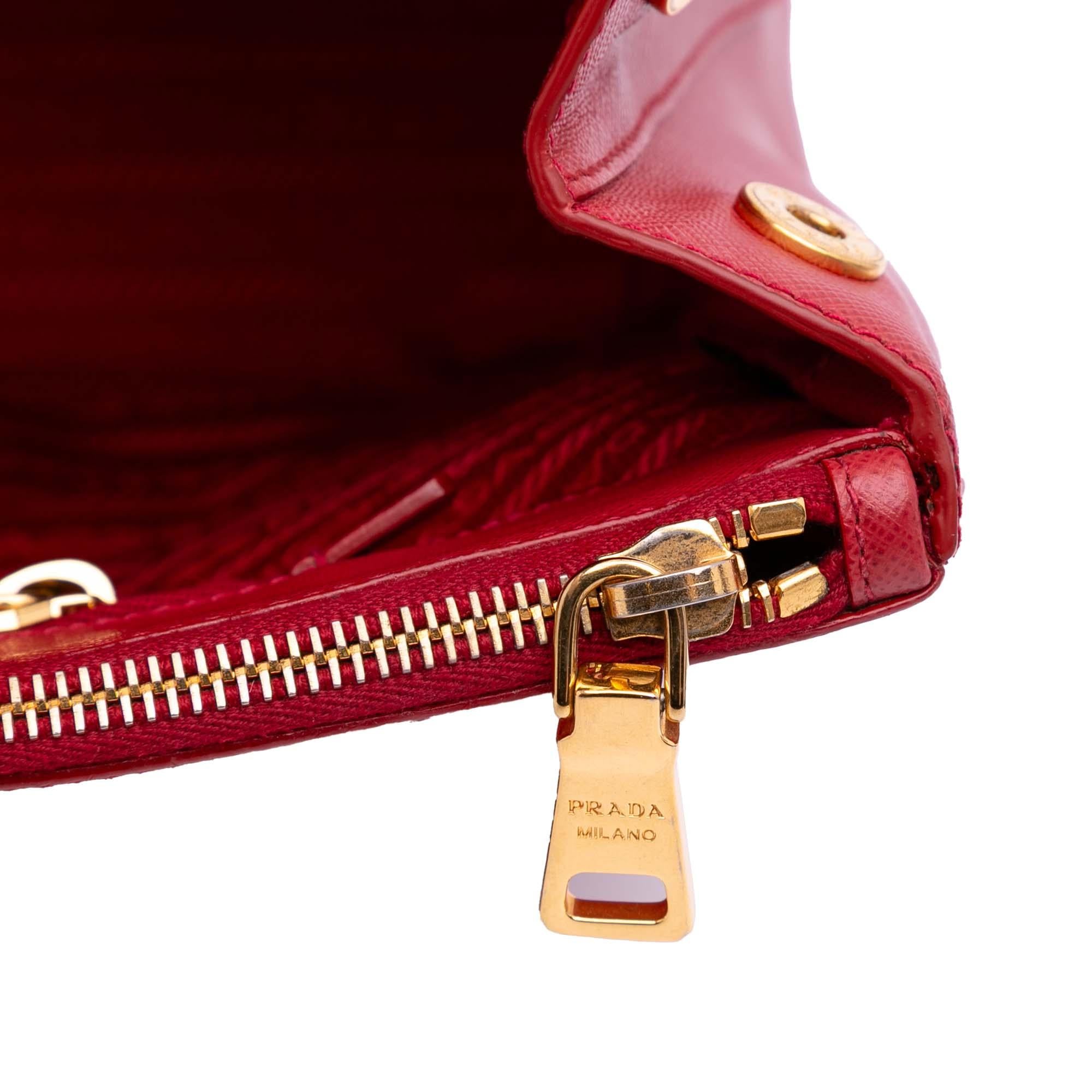 Prada Large Saffiano Lux Galleria Double Zip Satchel