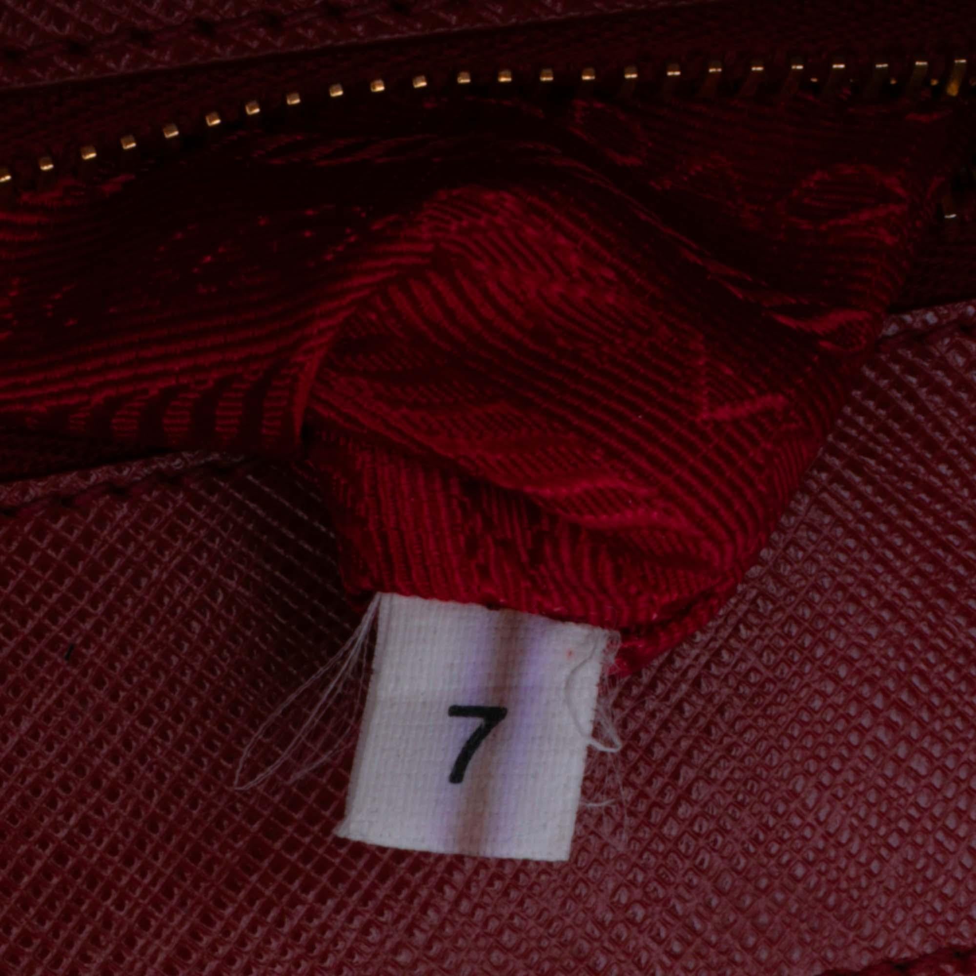 Prada Large Saffiano Lux Galleria Double Zip Satchel