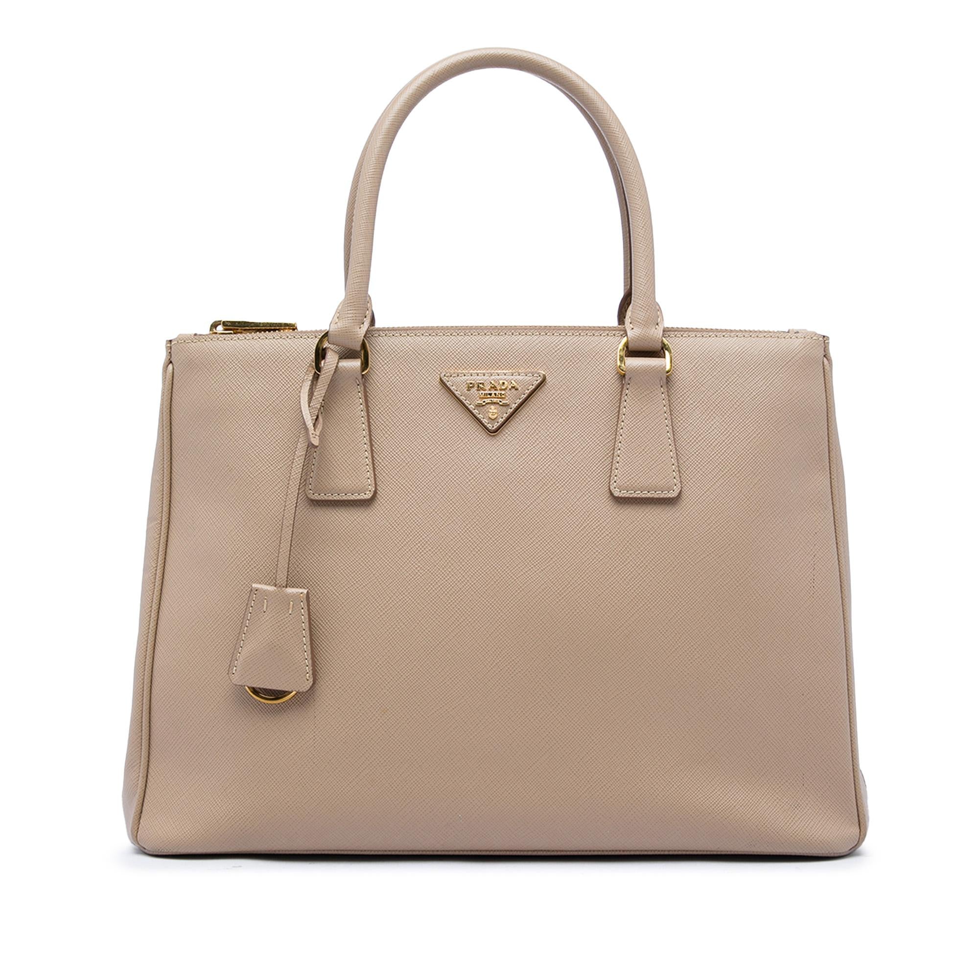 Prada Large Saffiano Lux Galleria Double Zip Satchel