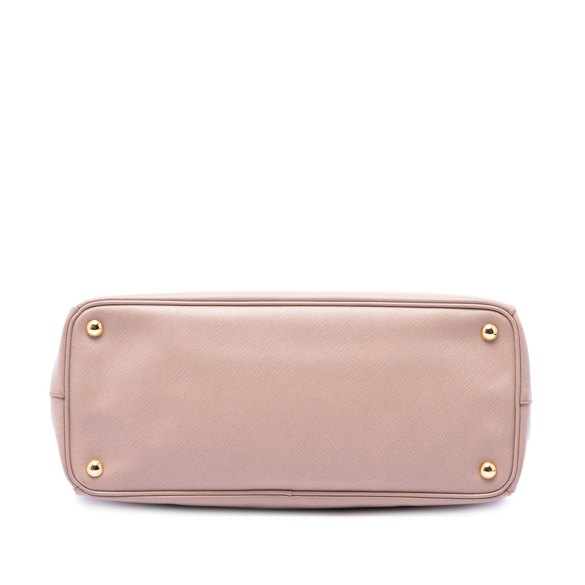 Prada Large Saffiano Lux Galleria Double Zip Satchel