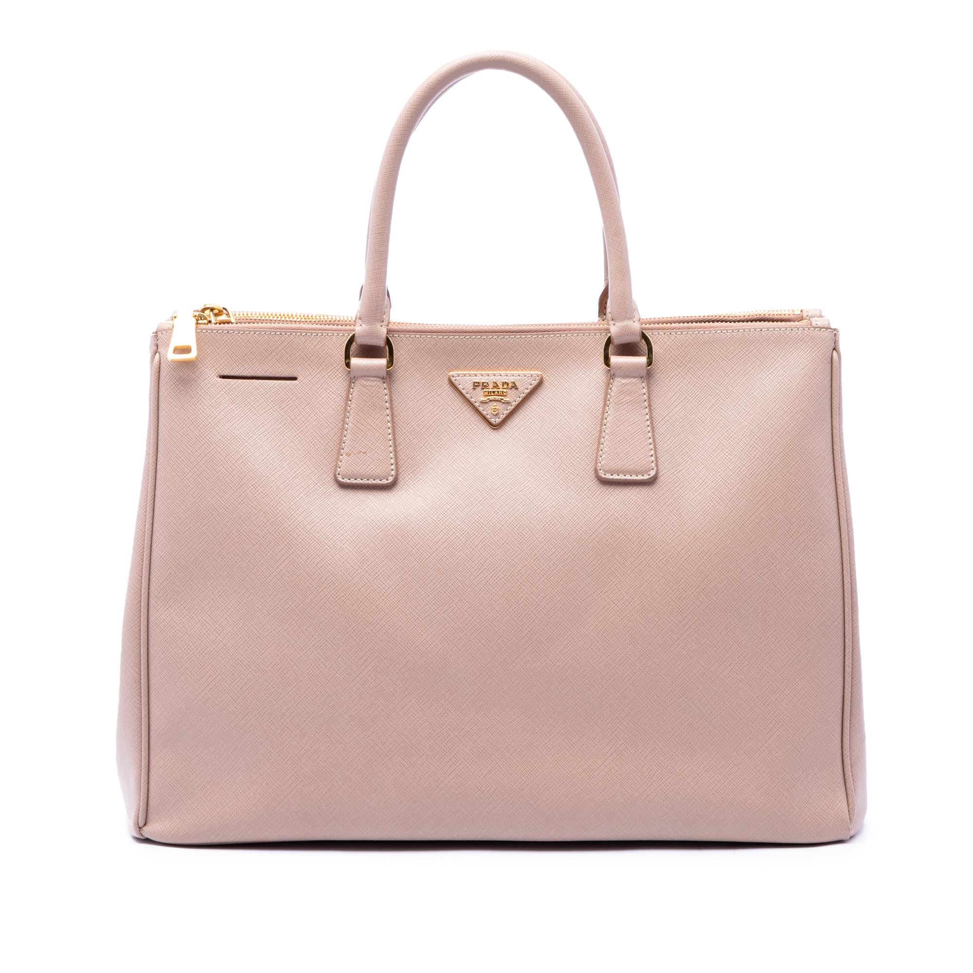 Prada Large Saffiano Lux Galleria Double Zip Satchel