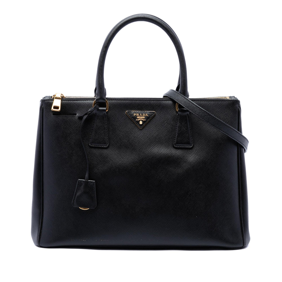 Prada Large Saffiano Lux Galleria Double Zip Satchel