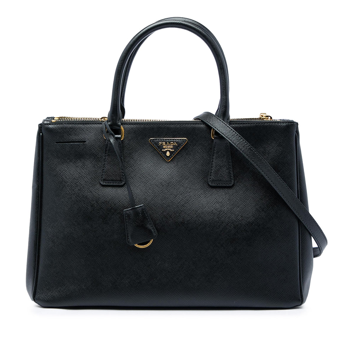 Prada Large Saffiano Lux Galleria Double Zip Satchel