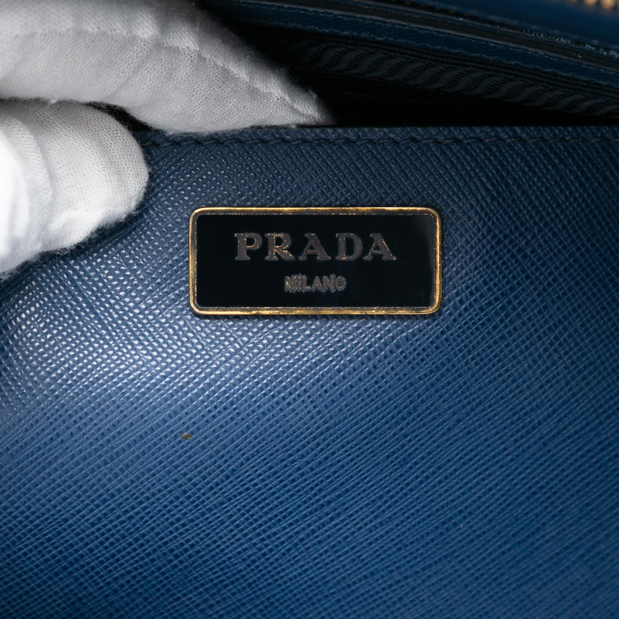 Prada Large Saffiano Lux Galleria Double Zip Tote