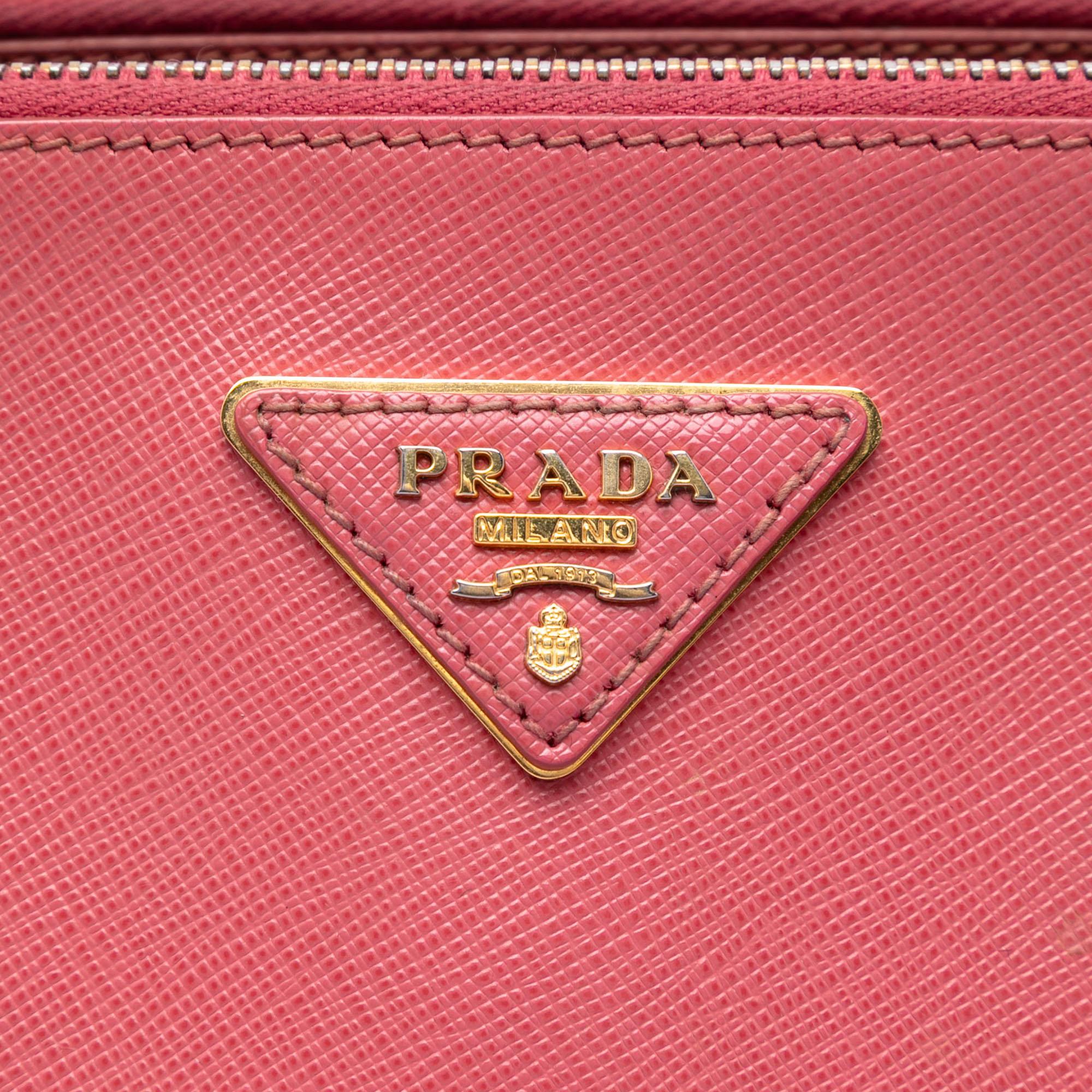 Prada Large Saffiano Lux Galleria Double Zip Tote